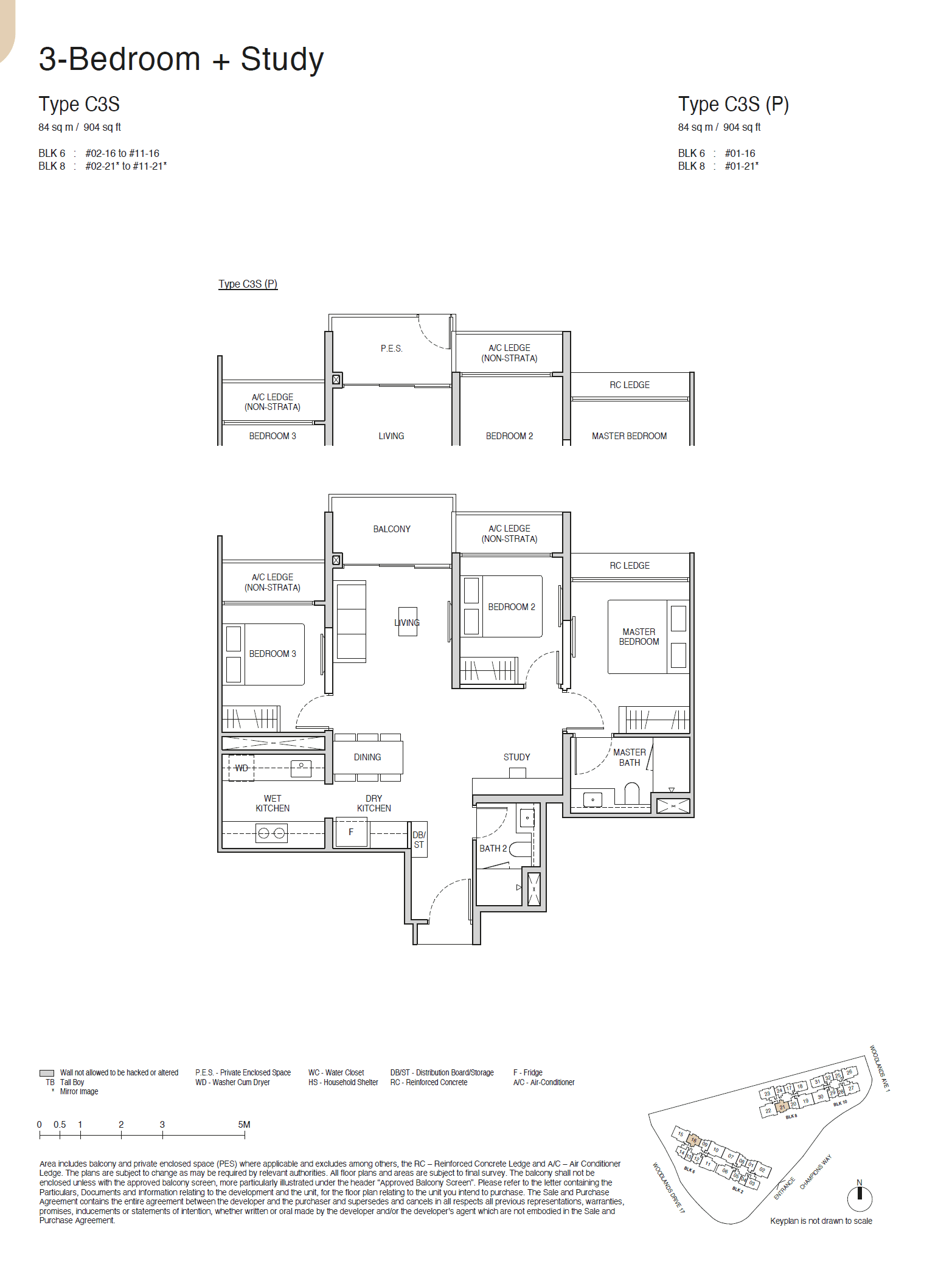 Norwood Grand 景林嘉园 3 BEDROOM + STUDY C3S(P)
