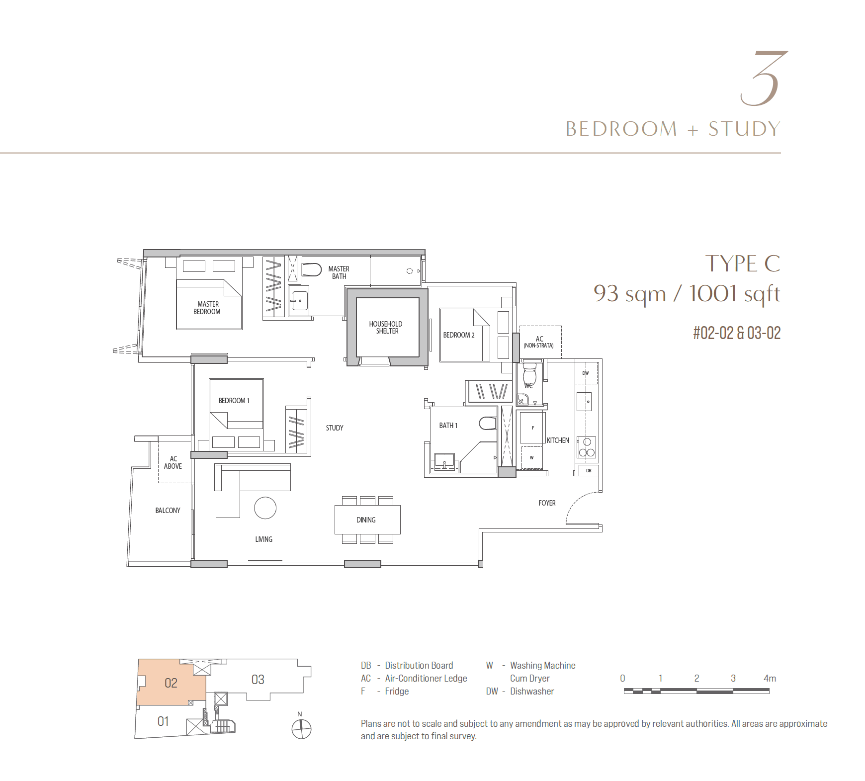 OCHO 富轩阁 3 Bedroom + Study C