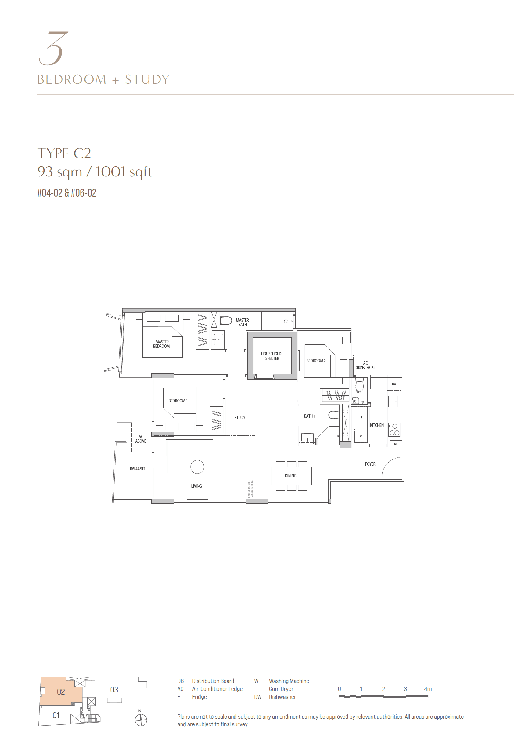 OCHO 富轩阁 3 Bedroom + Study C2