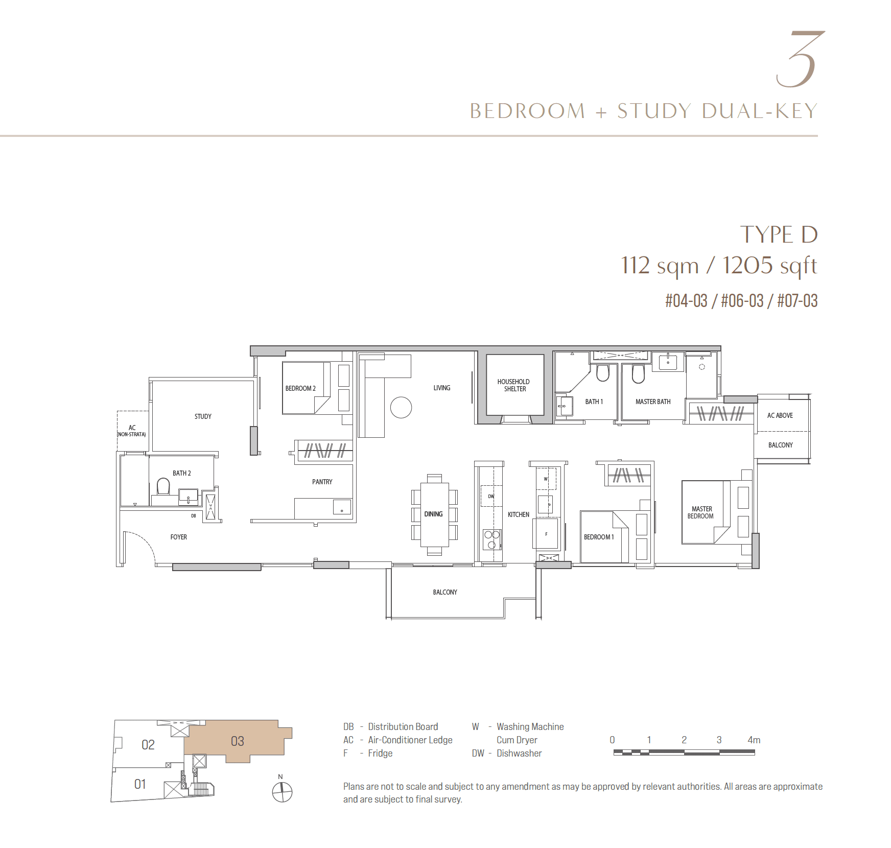 OCHO 富轩阁 3 Bedroom + Study Dual Key D