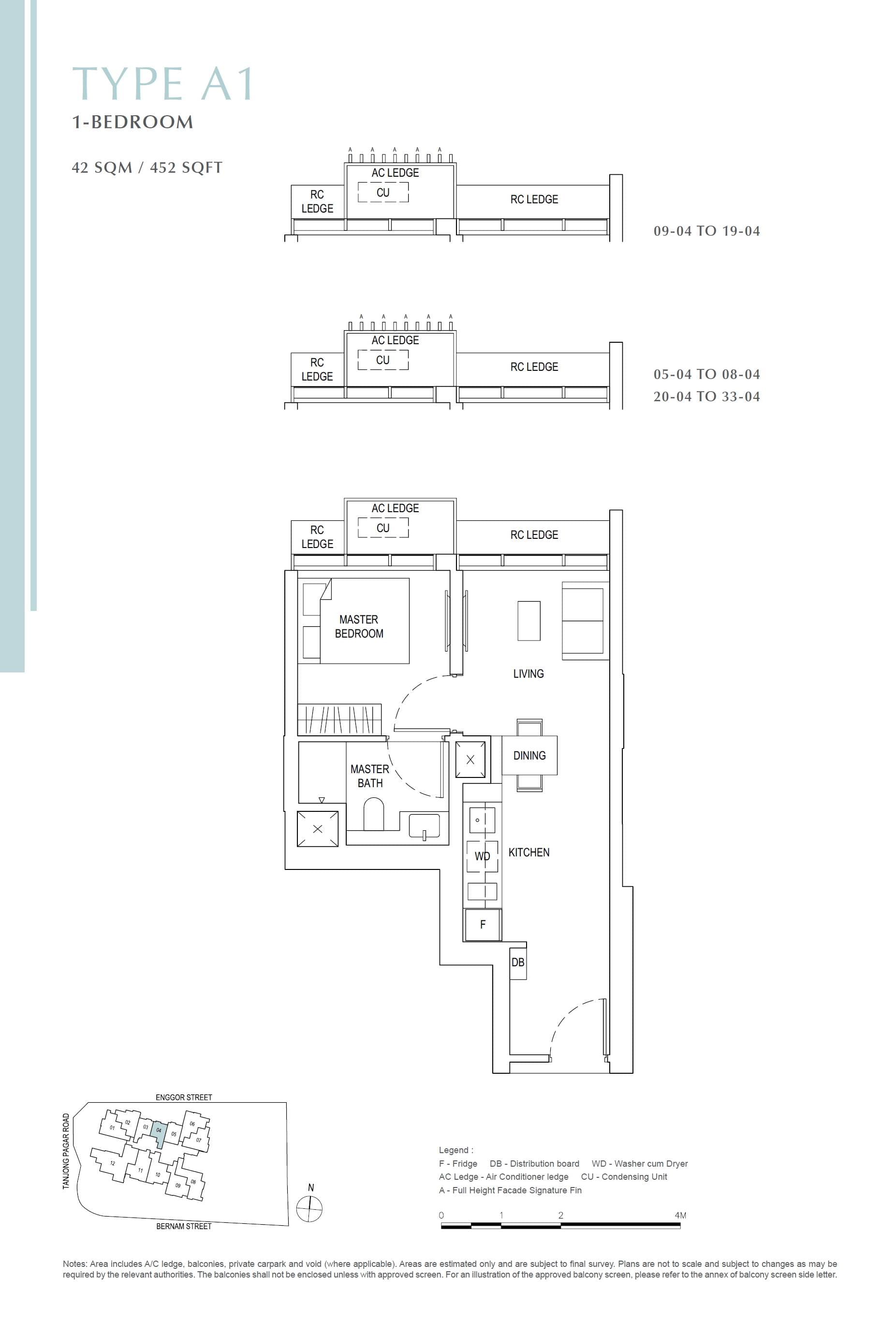 One Bernam 柏南华庭 1 Bedroom A1