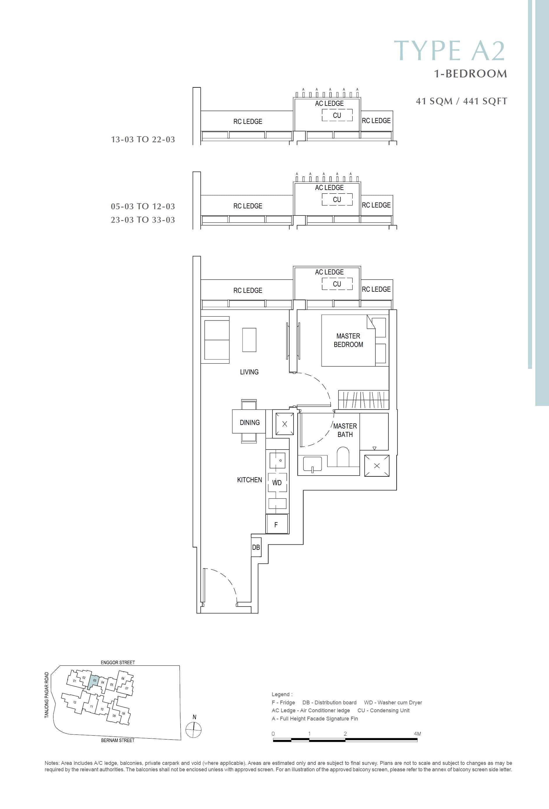 One Bernam 柏南华庭 1 Bedroom A2