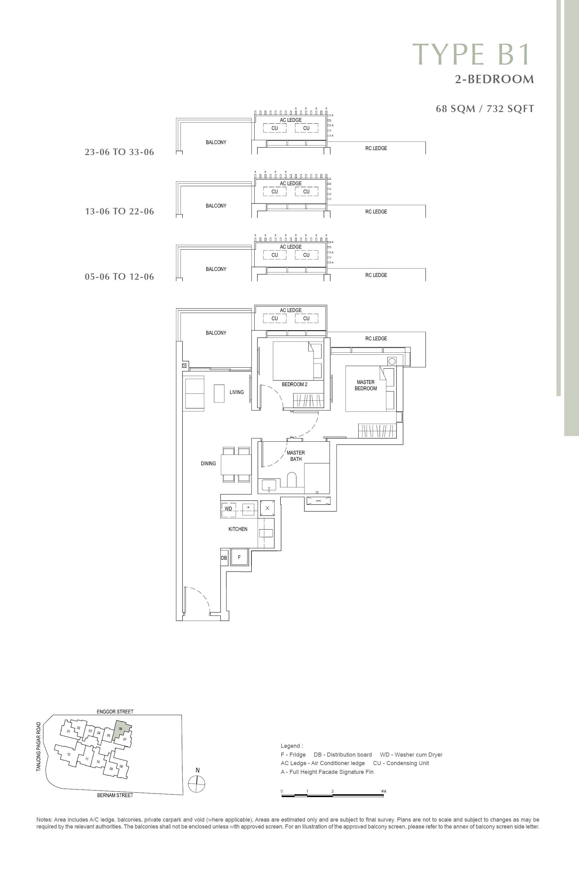 One Bernam 柏南华庭 2 Bedroom B1