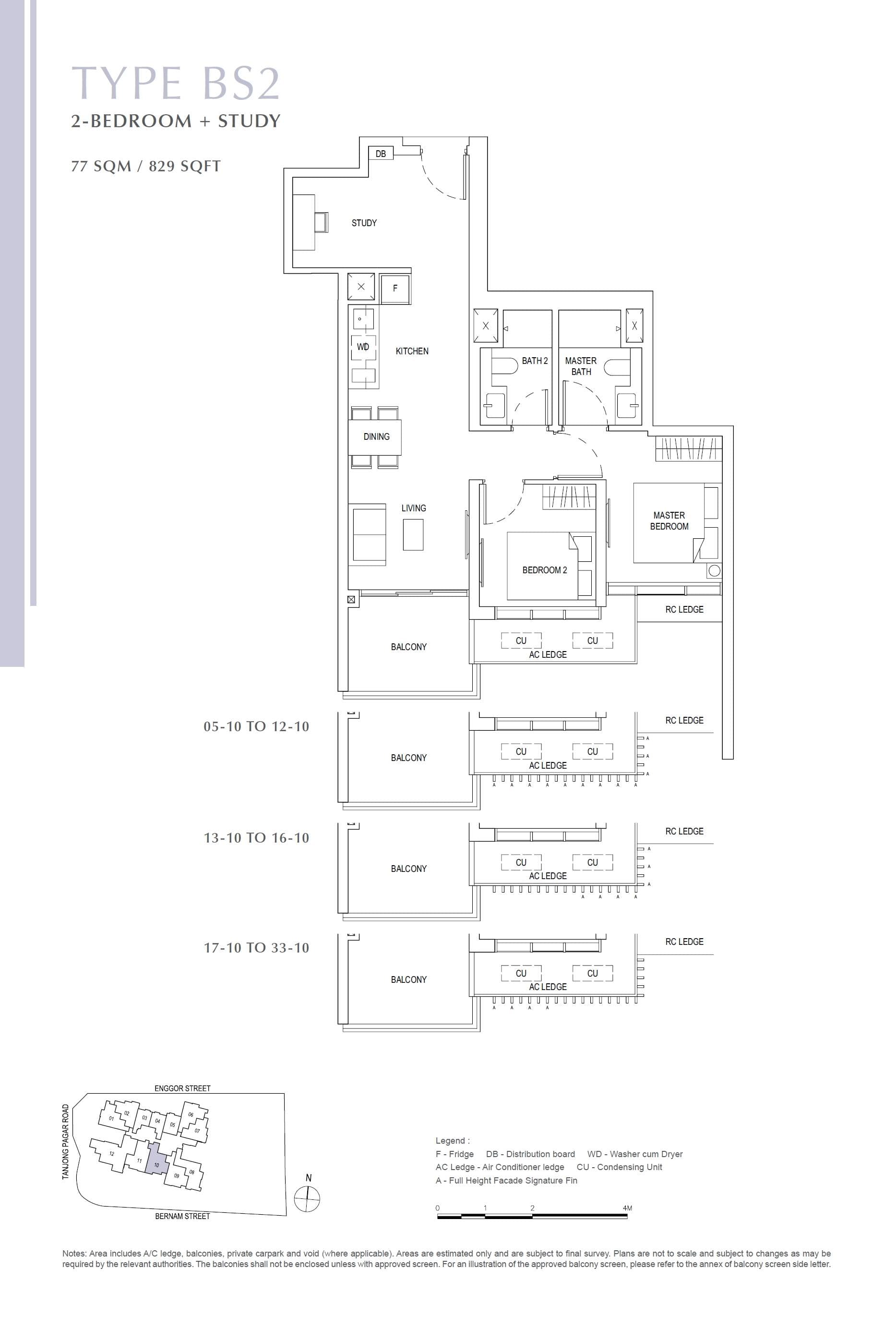 One Bernam 柏南华庭 2 Bedroom + Study BS2