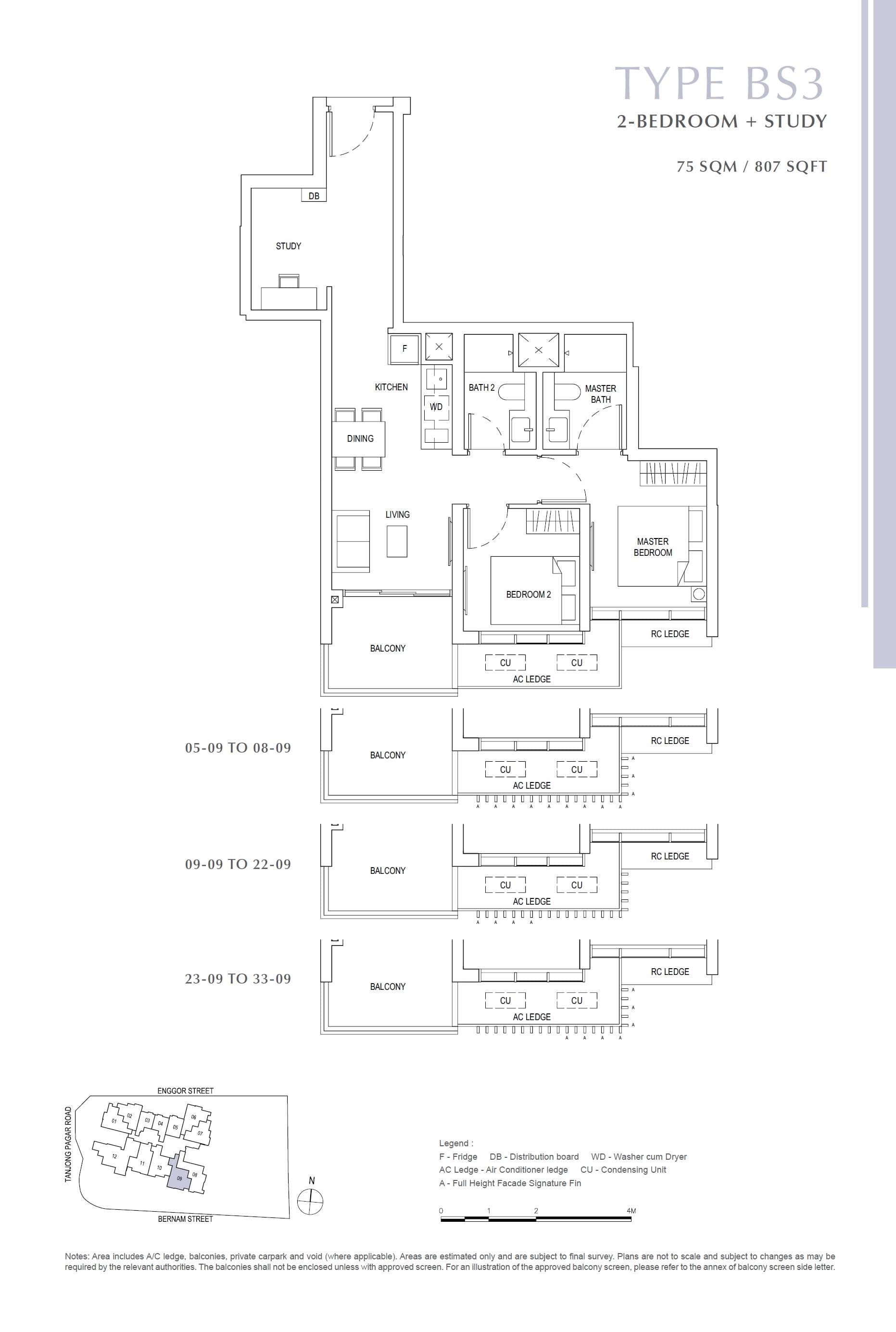 One Bernam 柏南华庭 2 Bedroom + Study BS3