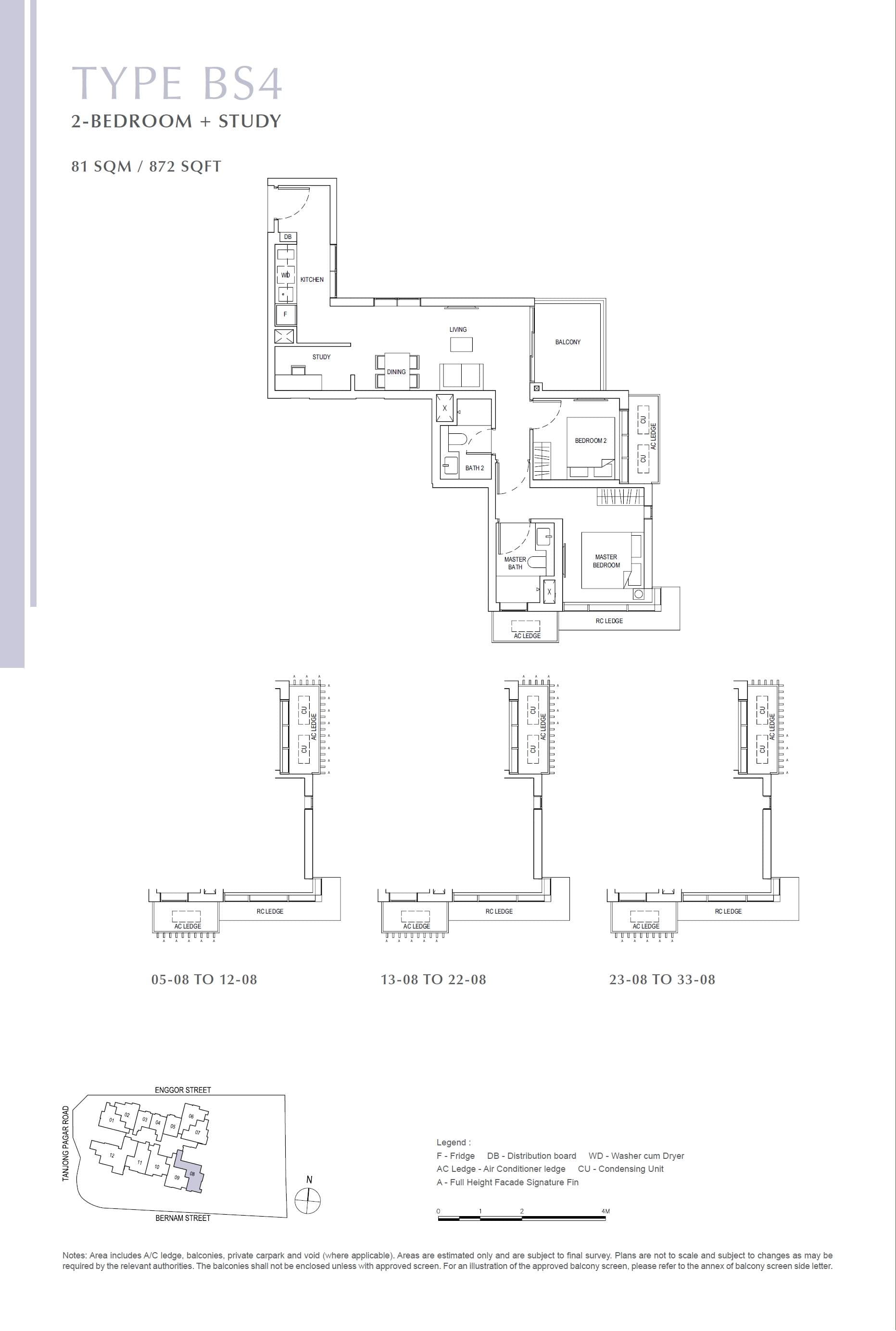 One Bernam 柏南华庭 2 Bedroom + Study BS4