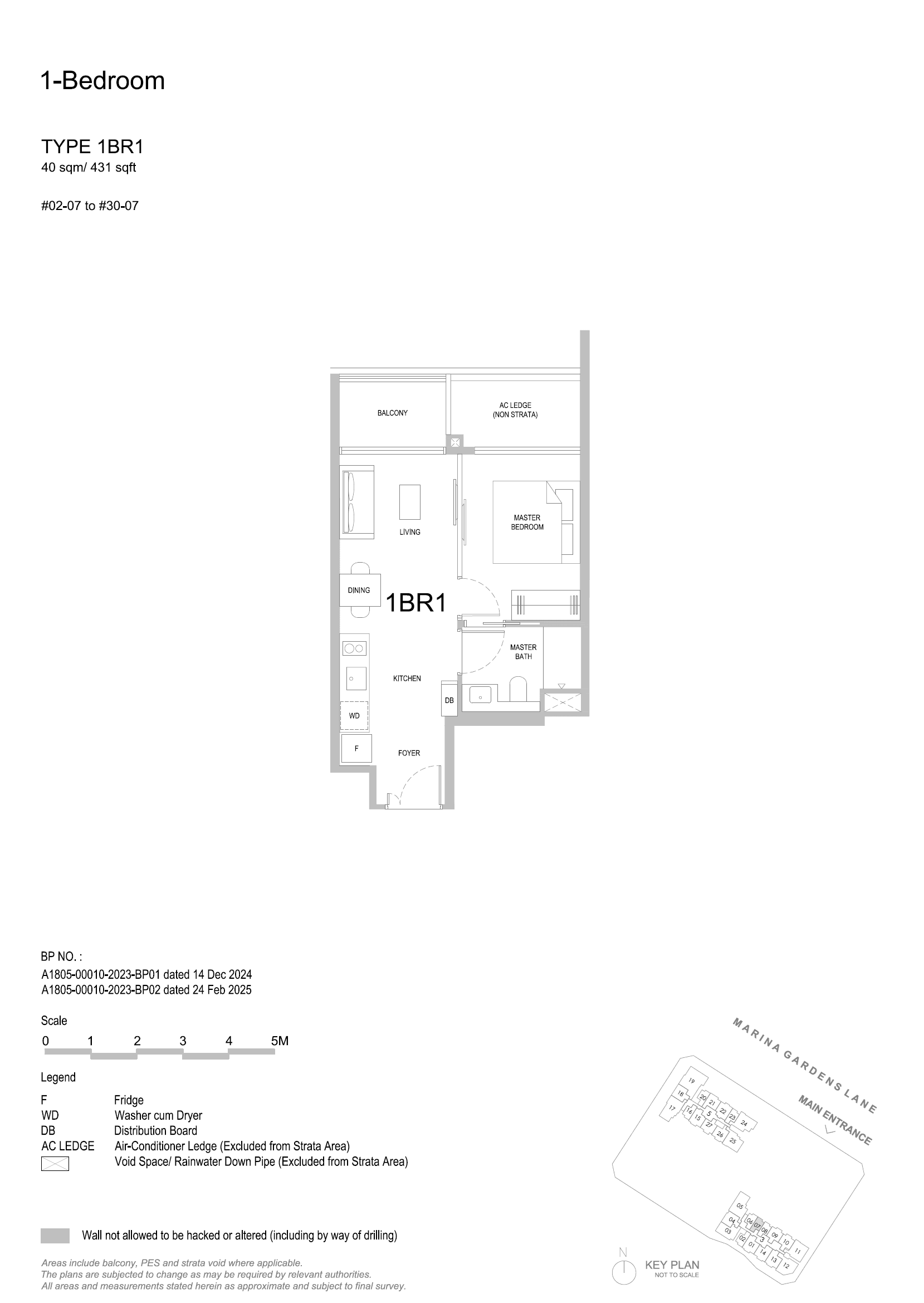 One Marina Gardens 1 Bedroom 1BR1