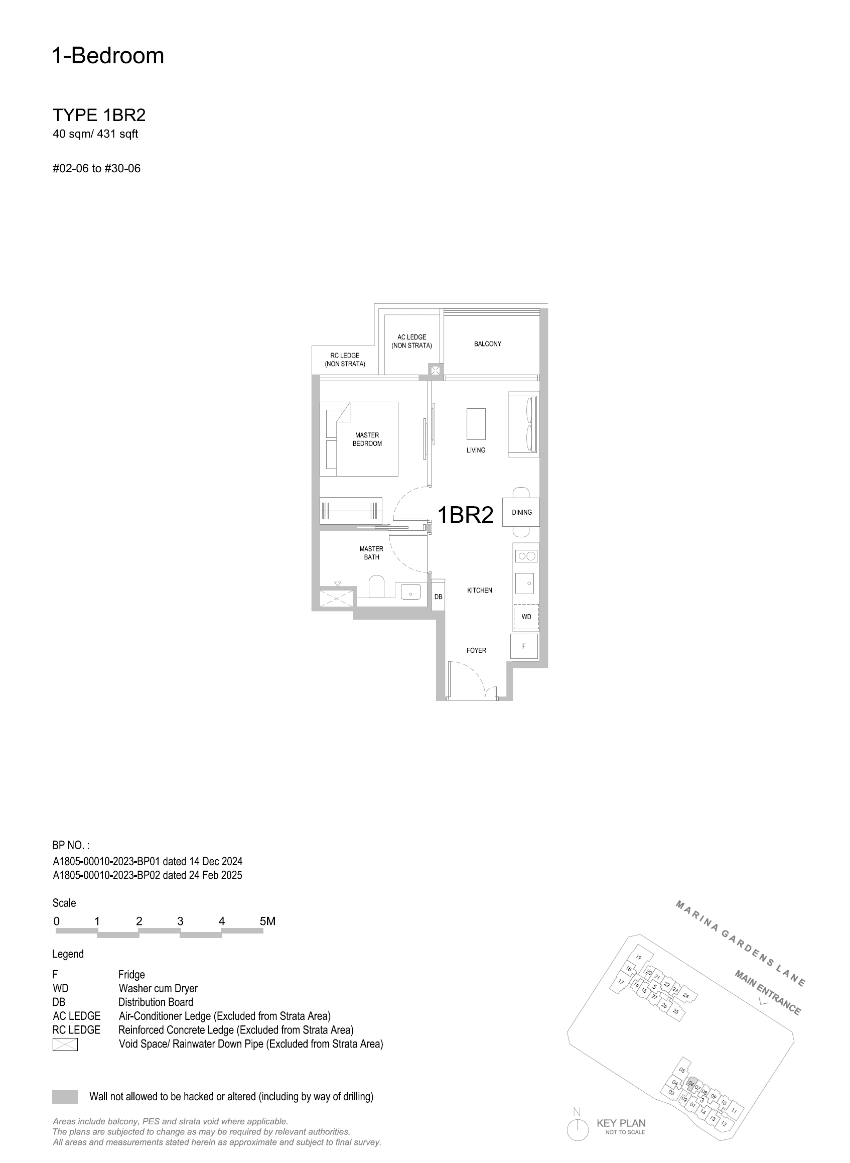 One Marina Gardens 1 Bedroom 1BR2