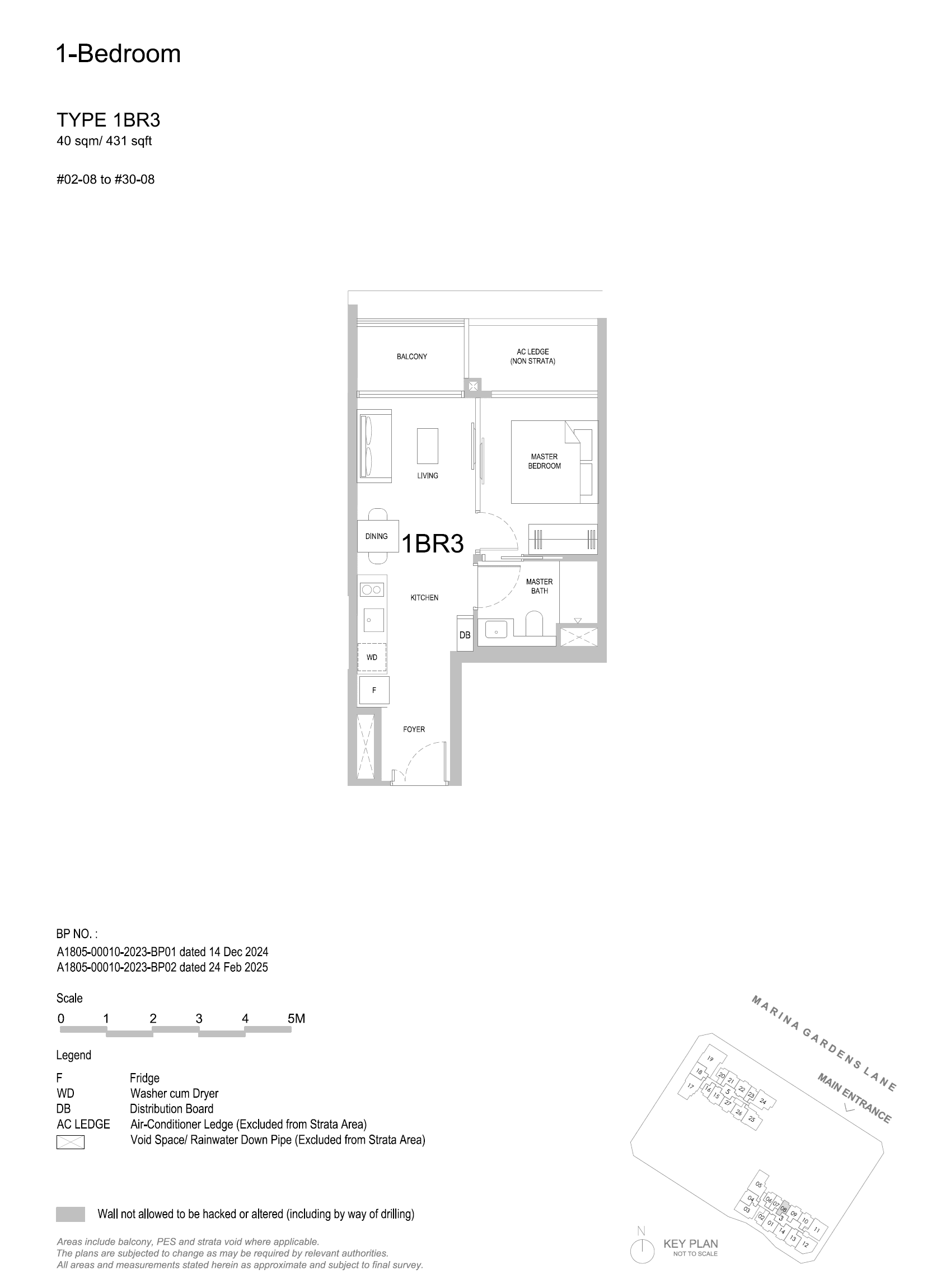 One Marina Gardens 1 Bedroom 1BR3