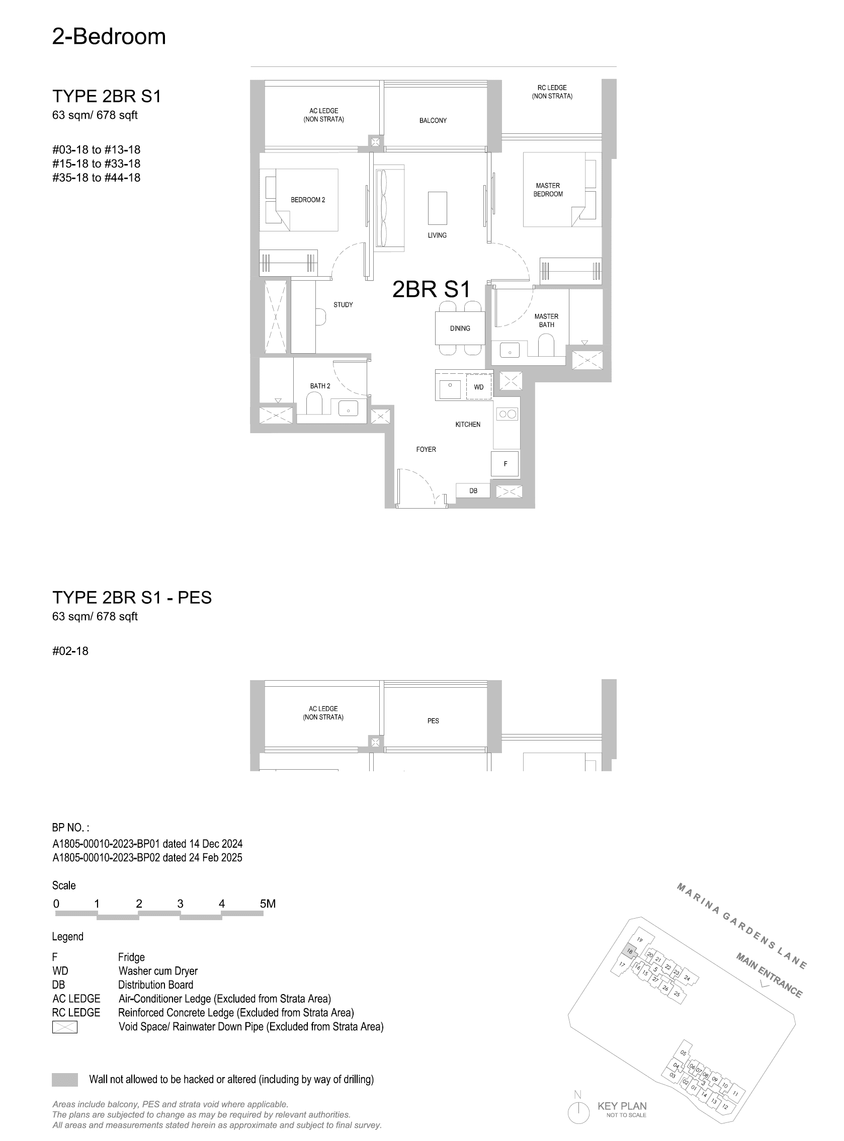 One Marina Gardens 2 Bedroom 2BR S1-PES