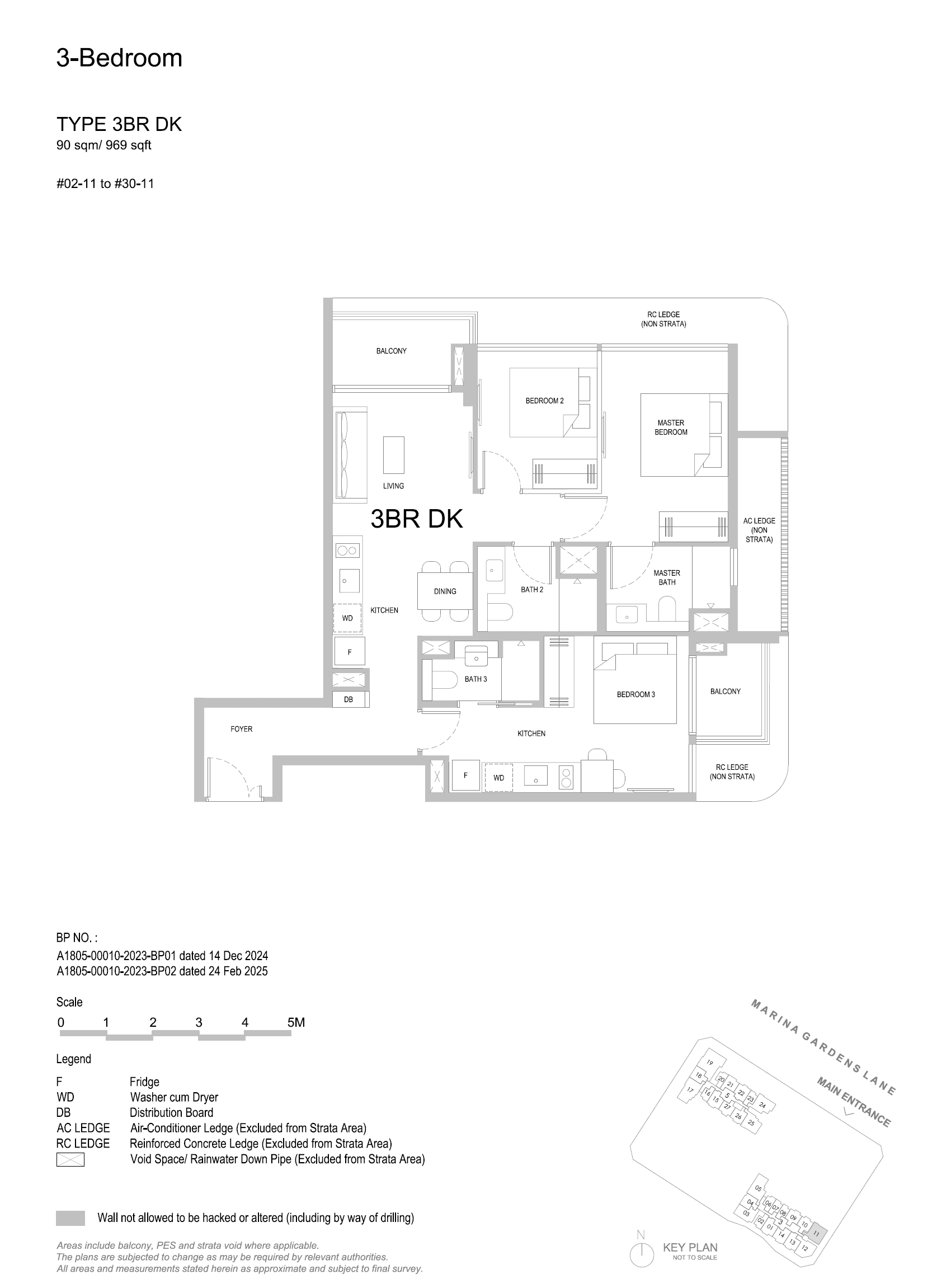 One Marina Gardens 3 Bedroom 3BR DK
