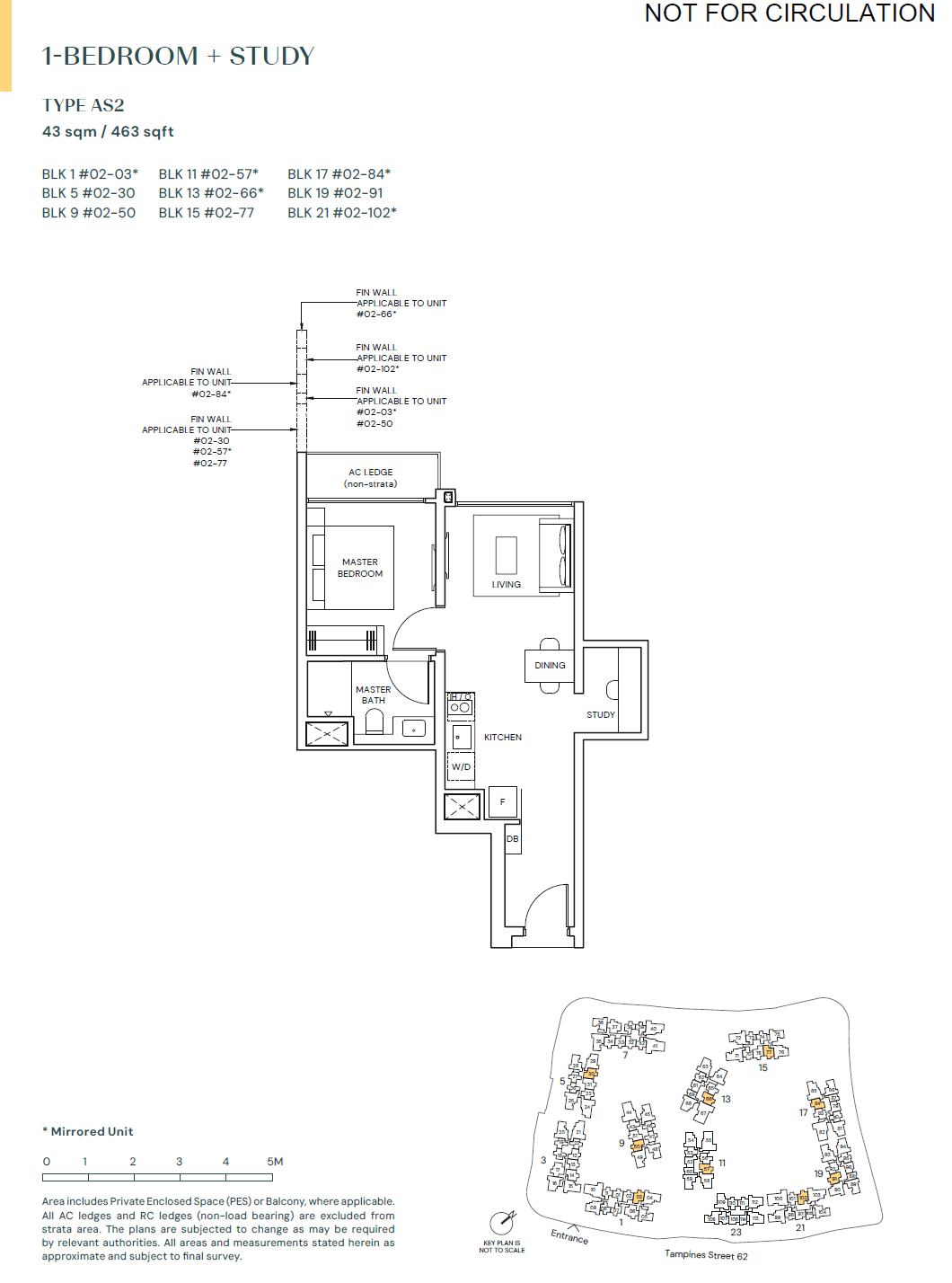 Parktown Residence 1 BEDROOM + STUDY AS2