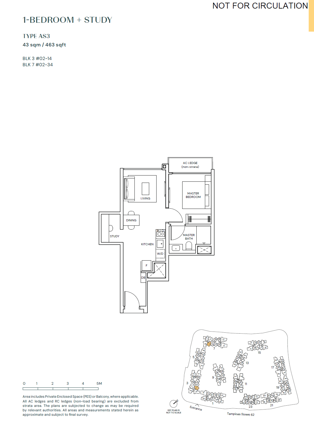 Parktown Residence 1 BEDROOM + STUDY AS3
