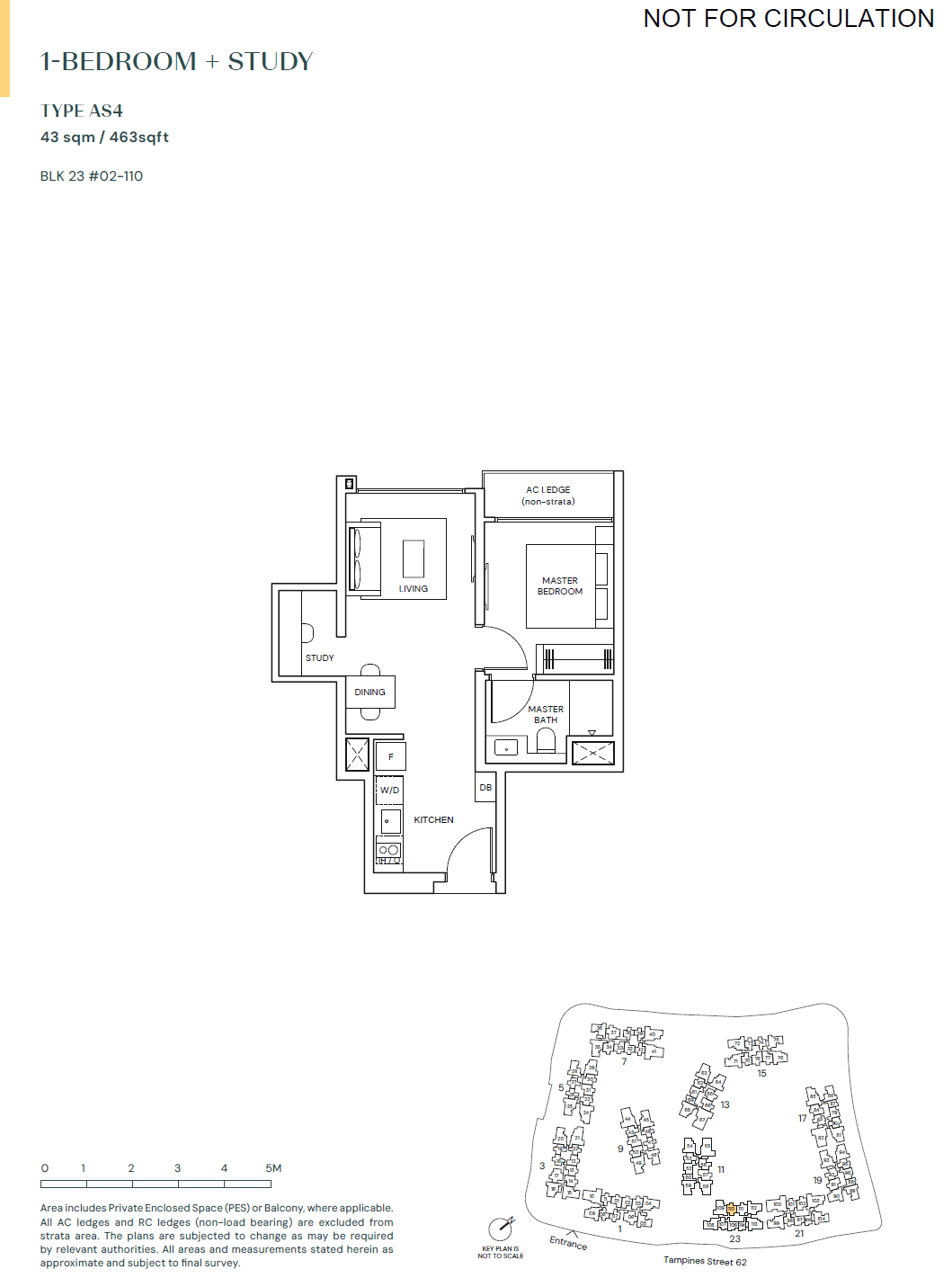 Parktown Residence 1 BEDROOM + STUDY AS4