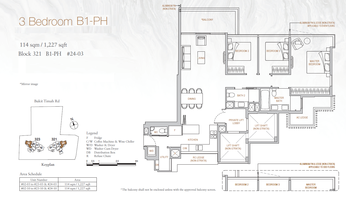 Perfect Ten 3 Bedroom Penthouse B1-PH