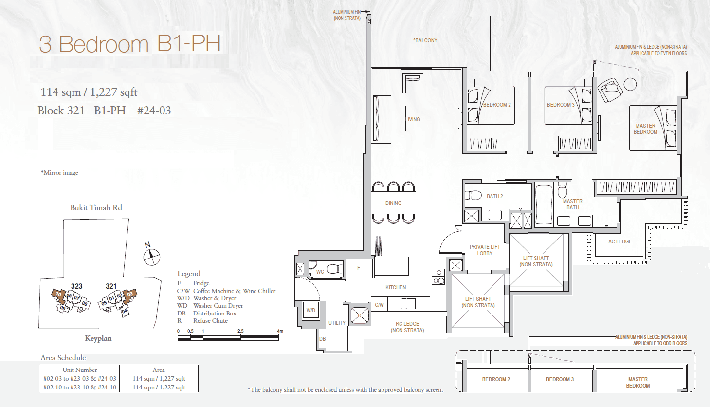 Perfect Ten 3 Bedroom Penthouse B1-PH