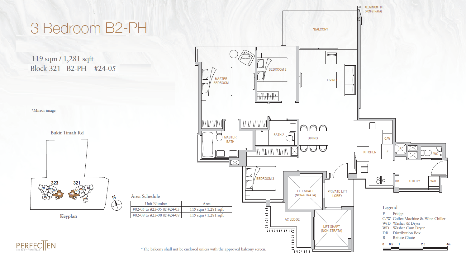 Perfect Ten 3 Bedroom Penthouse B2-PH