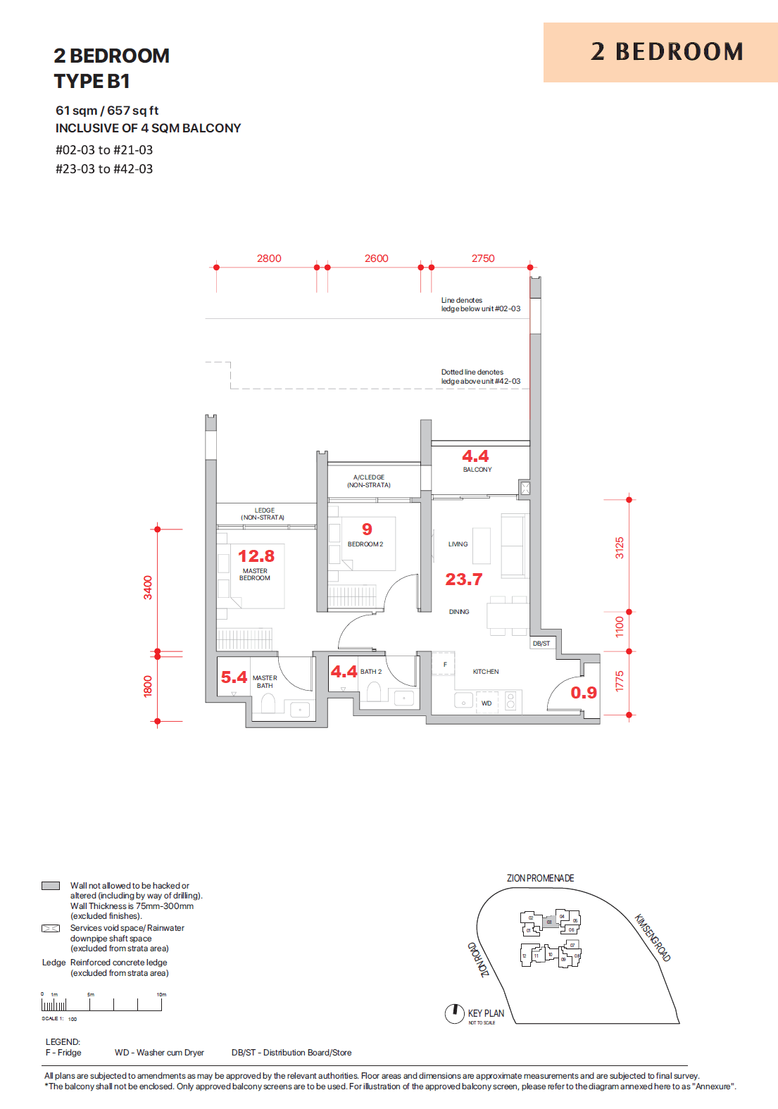Promenade Peak 2 BEDROOM B1
