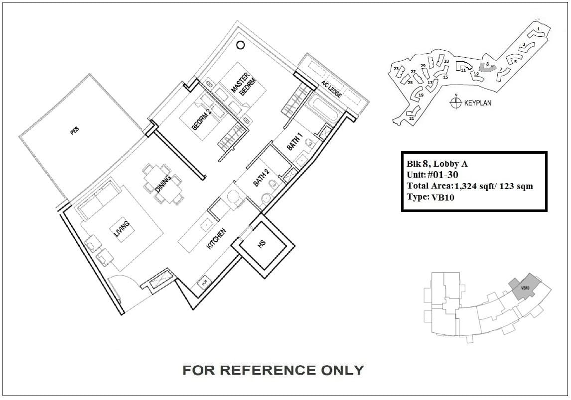 Reflections at Keppel Bay 映水苑 2 Bedroom VB10