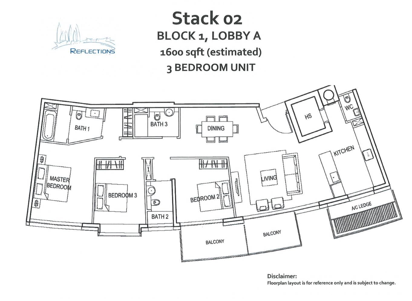 Reflections at Keppel Bay 映水苑 3 Bedroom STACK 02