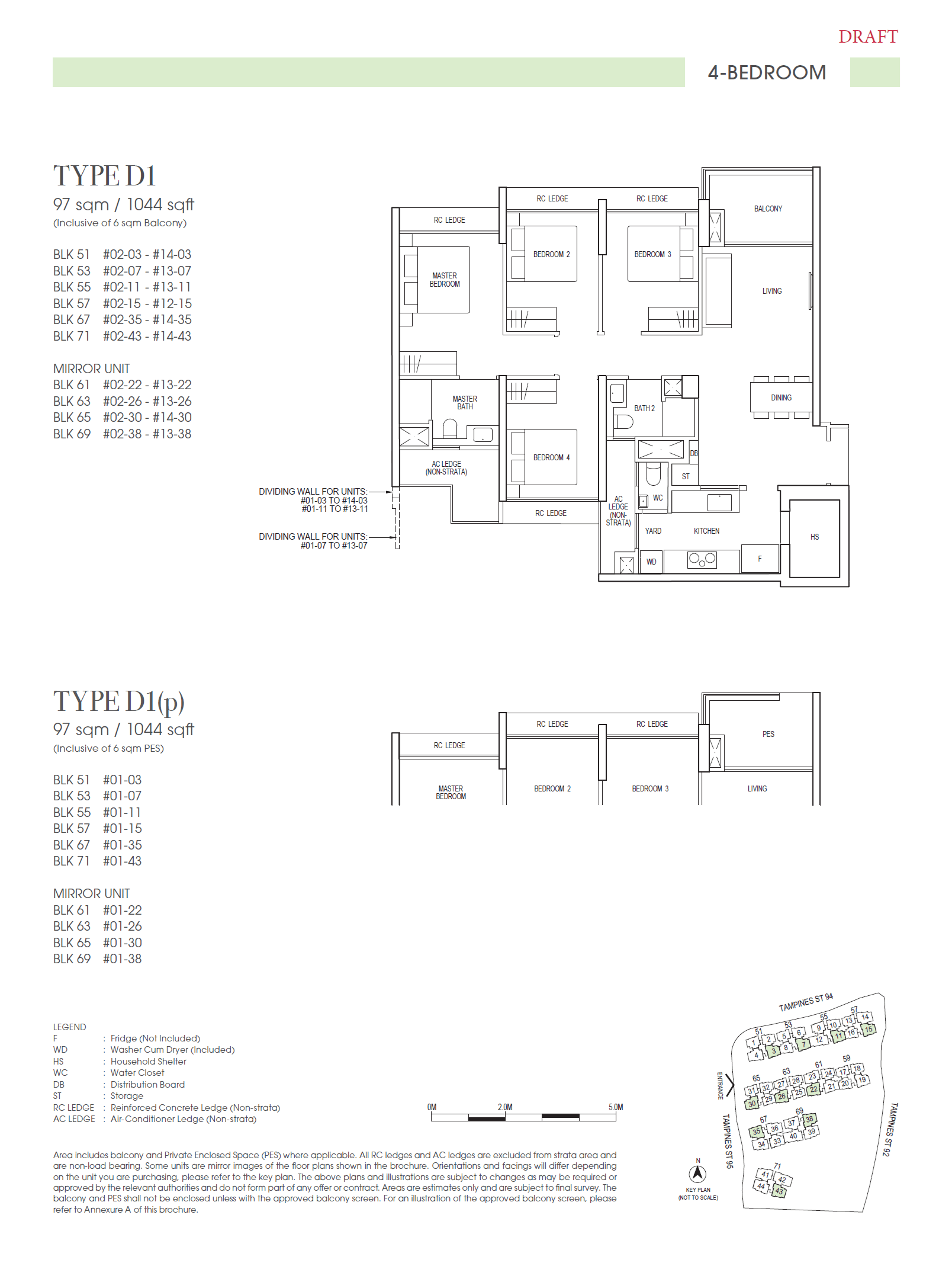 Rivelle Tampines 4 BEDROOM D1
