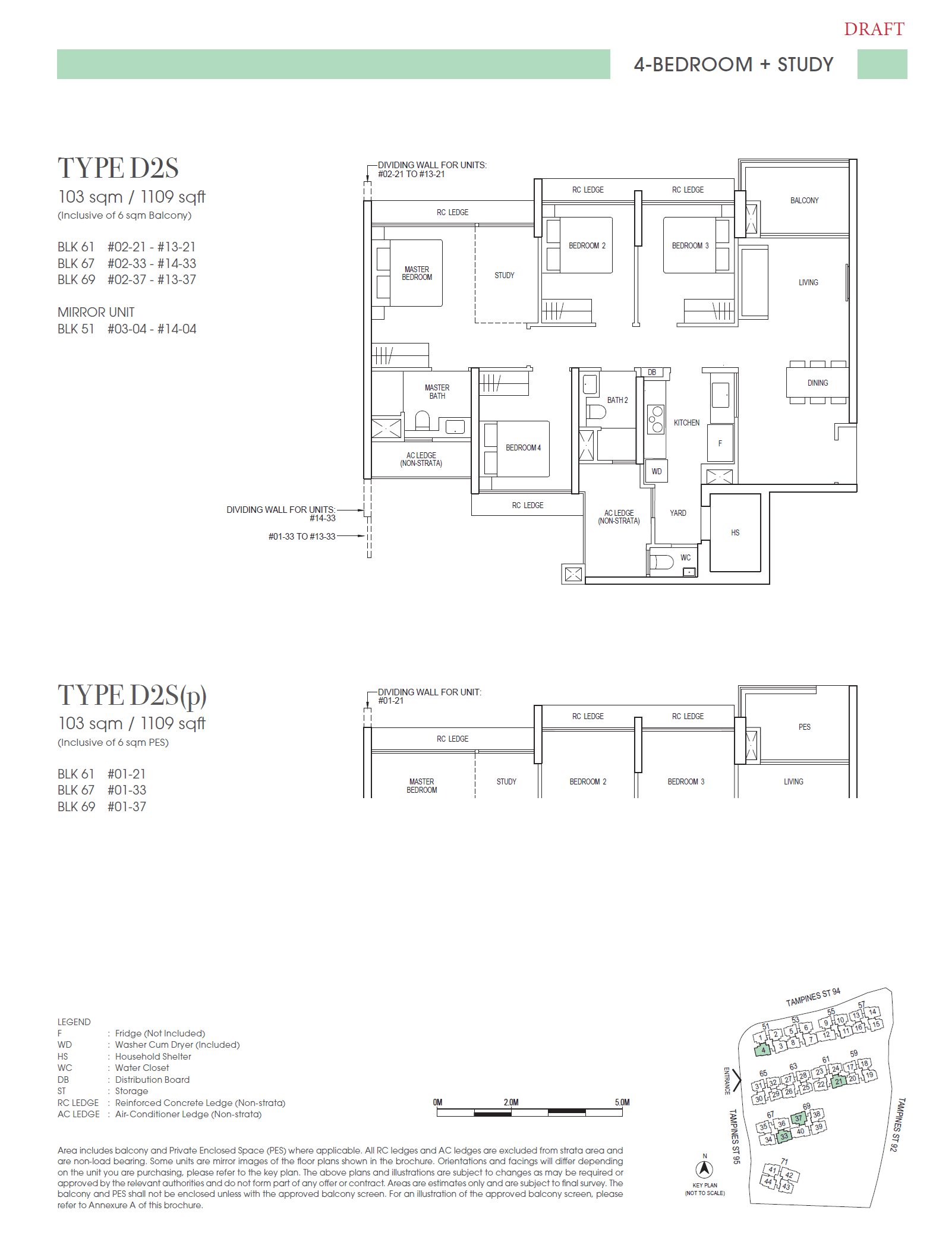 Rivelle Tampines 4 BEDROOM + STUDY D2S(p)