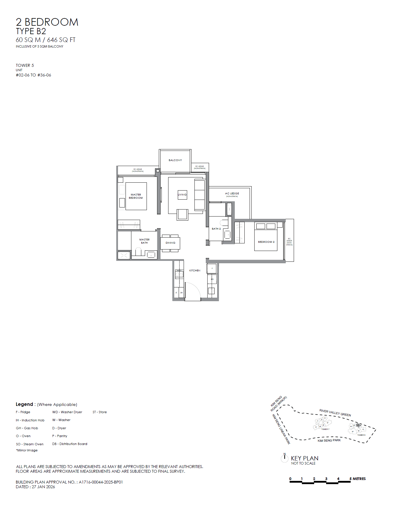 River Modern 2 Bedroom Plus B2