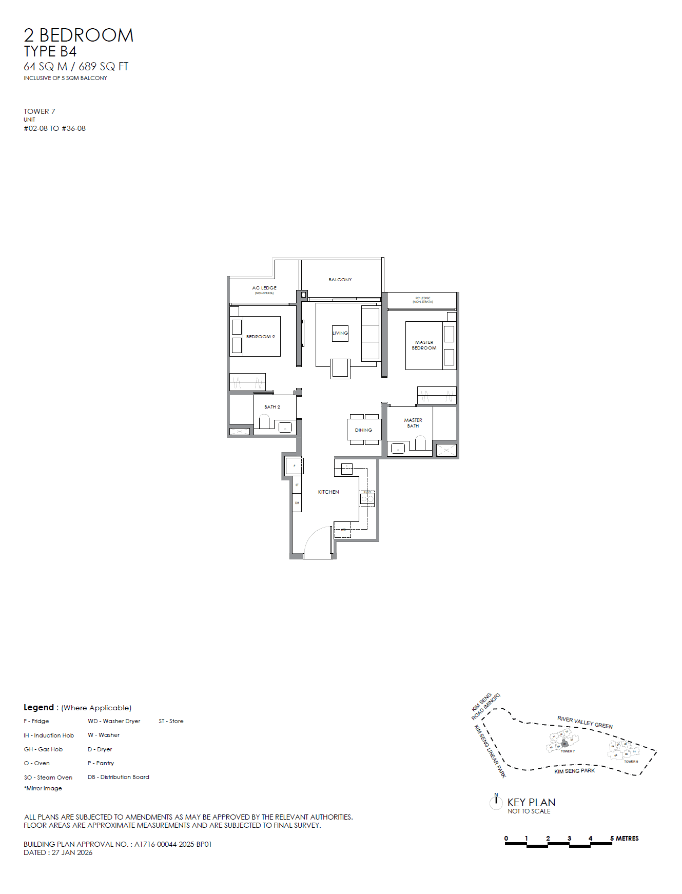 River Modern 2 Bedroom Plus B4