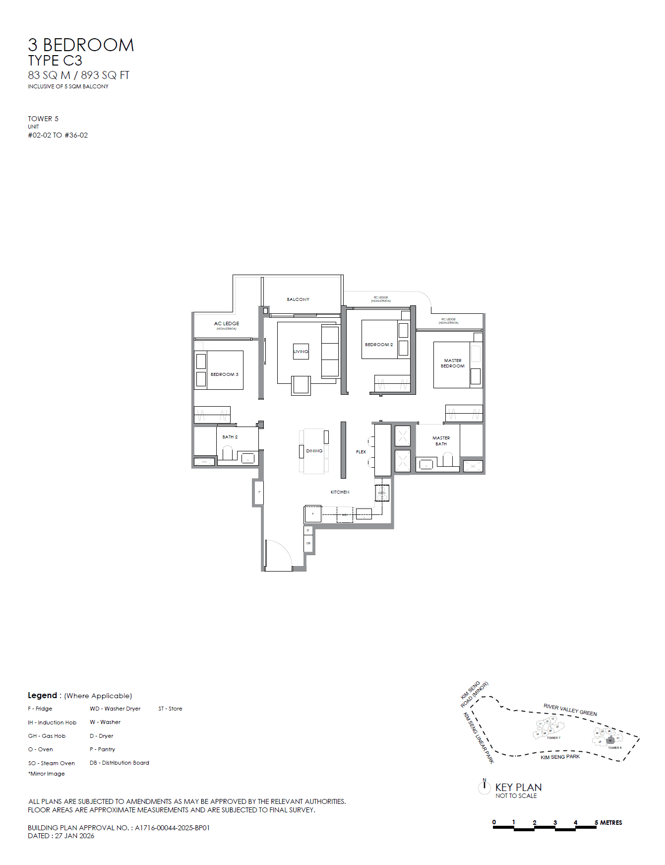 River Modern 3 Bedroom Flex C3
