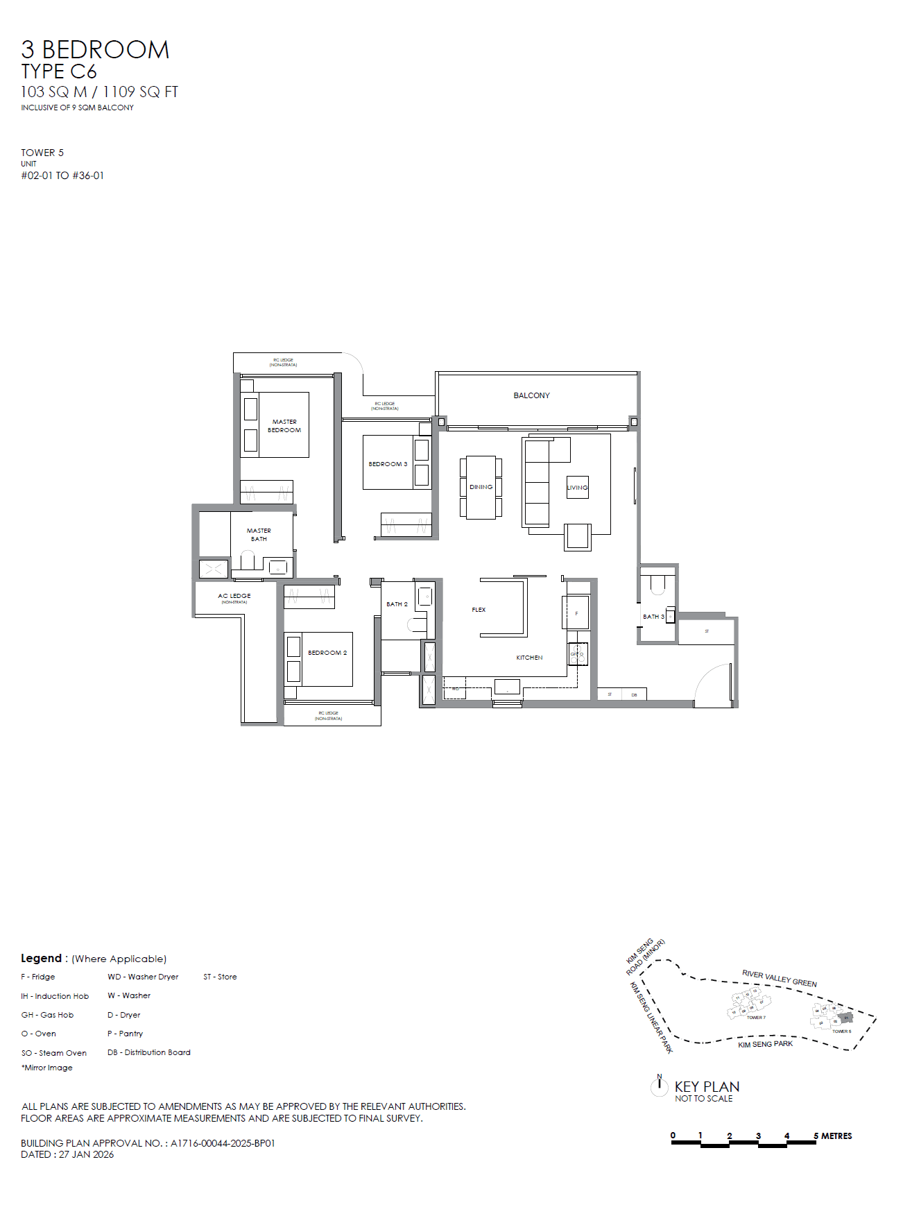 River Modern 3 Bedroom Plus C6