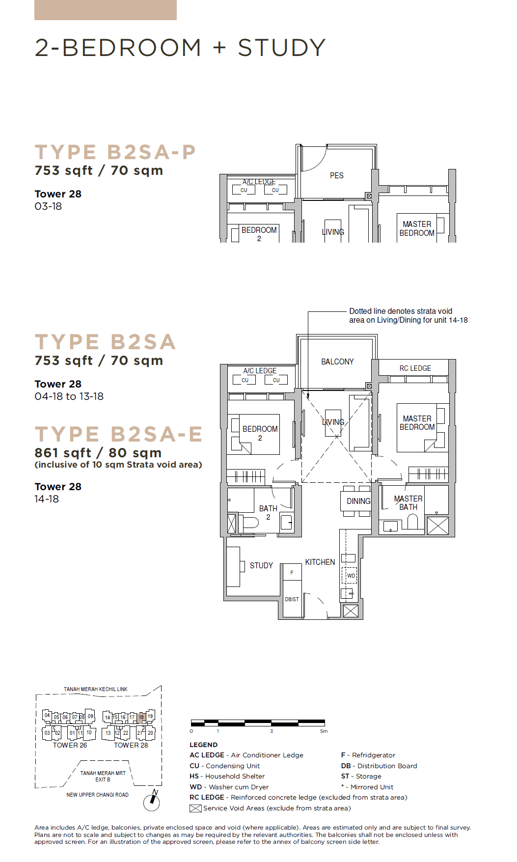 Sceneca Residence 2BR + Study B2SA-P