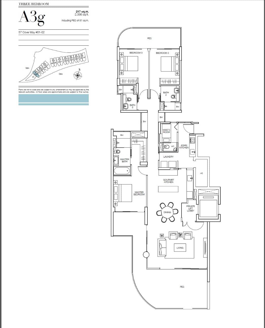 Seascape 3 Bedroom A3g