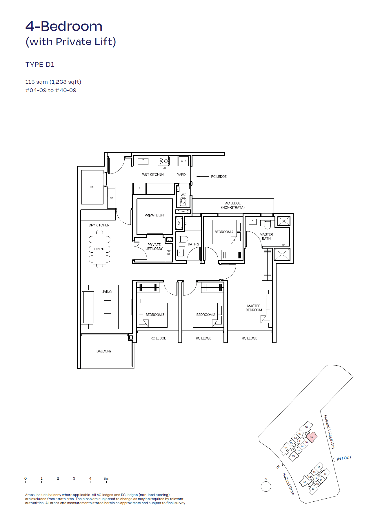 Skye At Holland 4 Bedroom (with Private Lift) D1