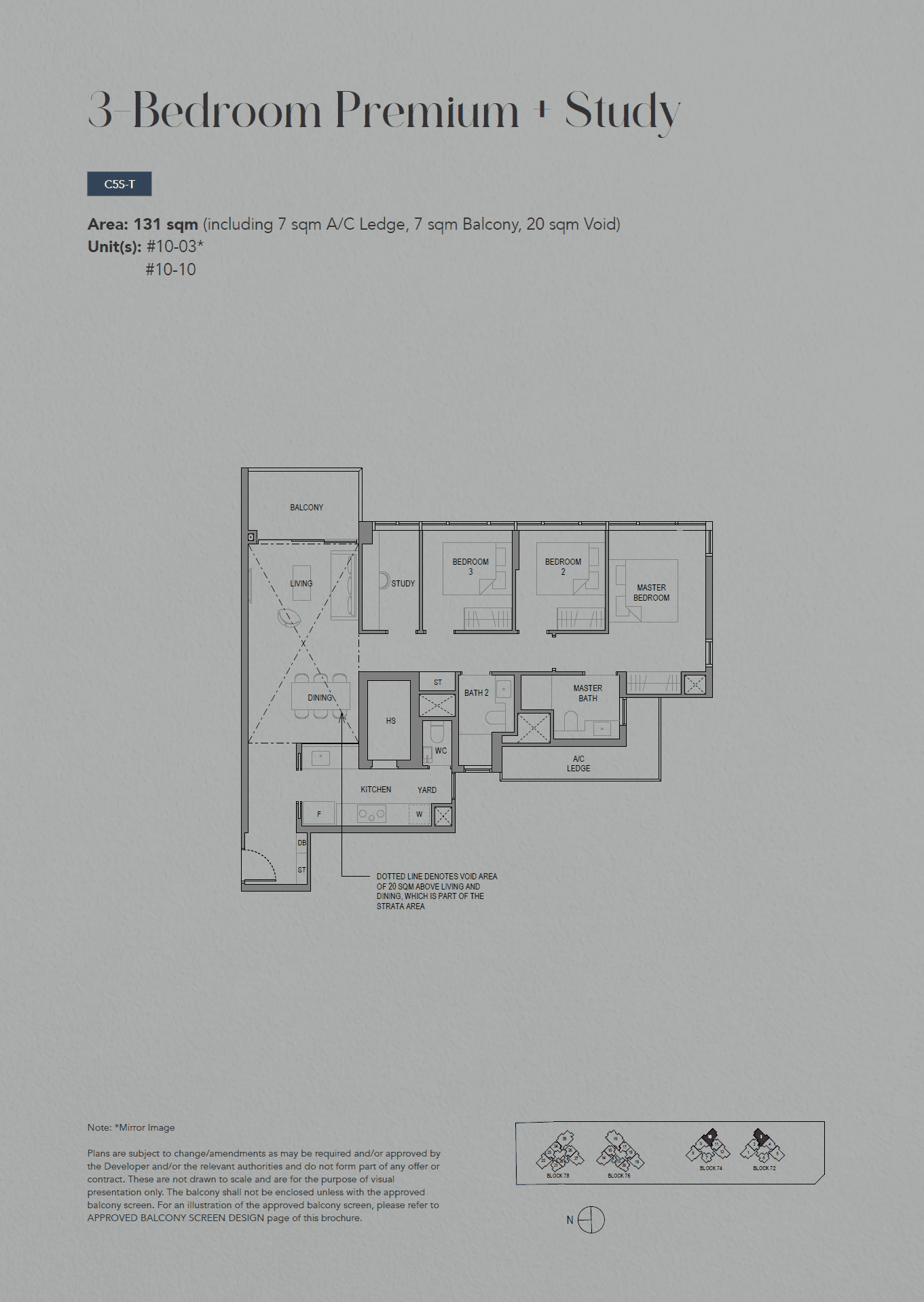 SORA 水岸华庭 3 Bedroom Premium + Study C5S-T