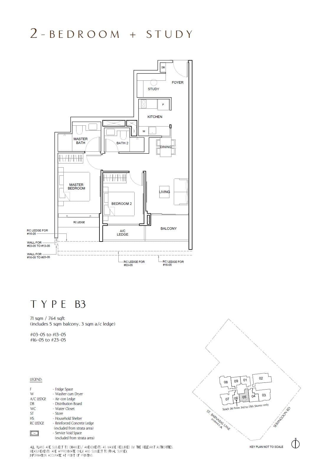 The Arcady at Boon Keng 2 Bedroom + Study B3