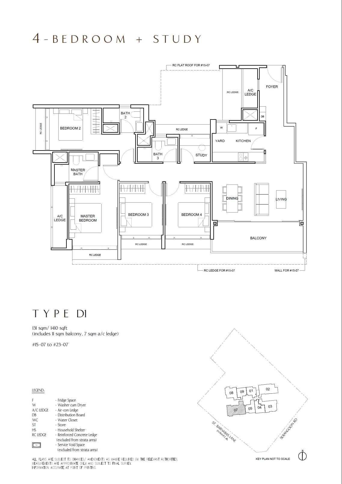 The Arcady at Boon Keng 4 Bedroom + Study D1