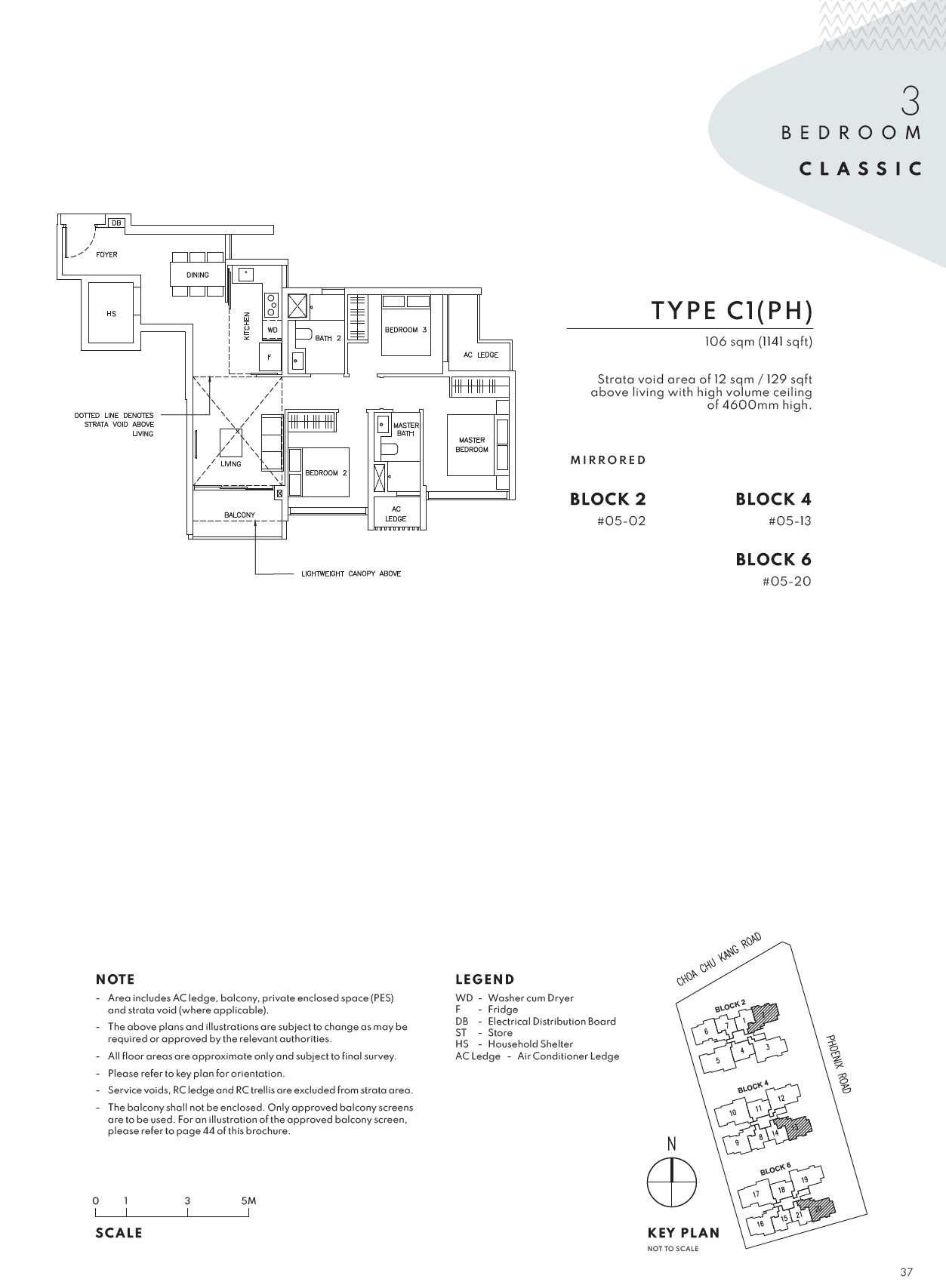 The Arden 雅诗轩 3 BEDROOM CLASSIC C1(PH)