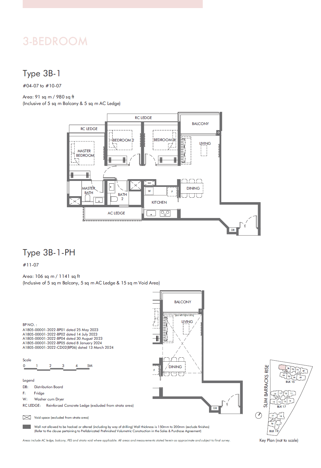 The Hill @ One North 3 Bedroom 3B-1-PH