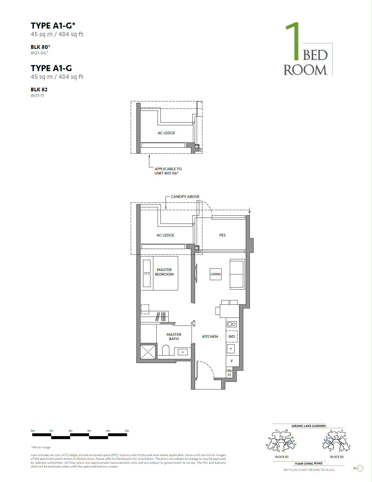The LakeGarden Residences 嘉湖庭 1 BEDROOM A1-G*