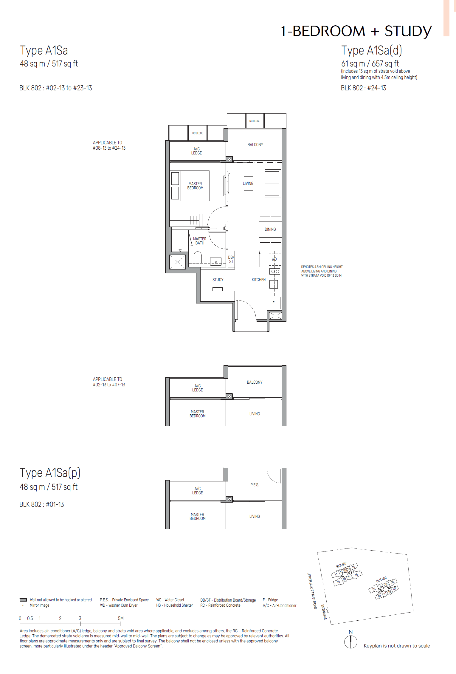The Myst 秘林嘉园 1 Bedroom + Study A1Sa(d)