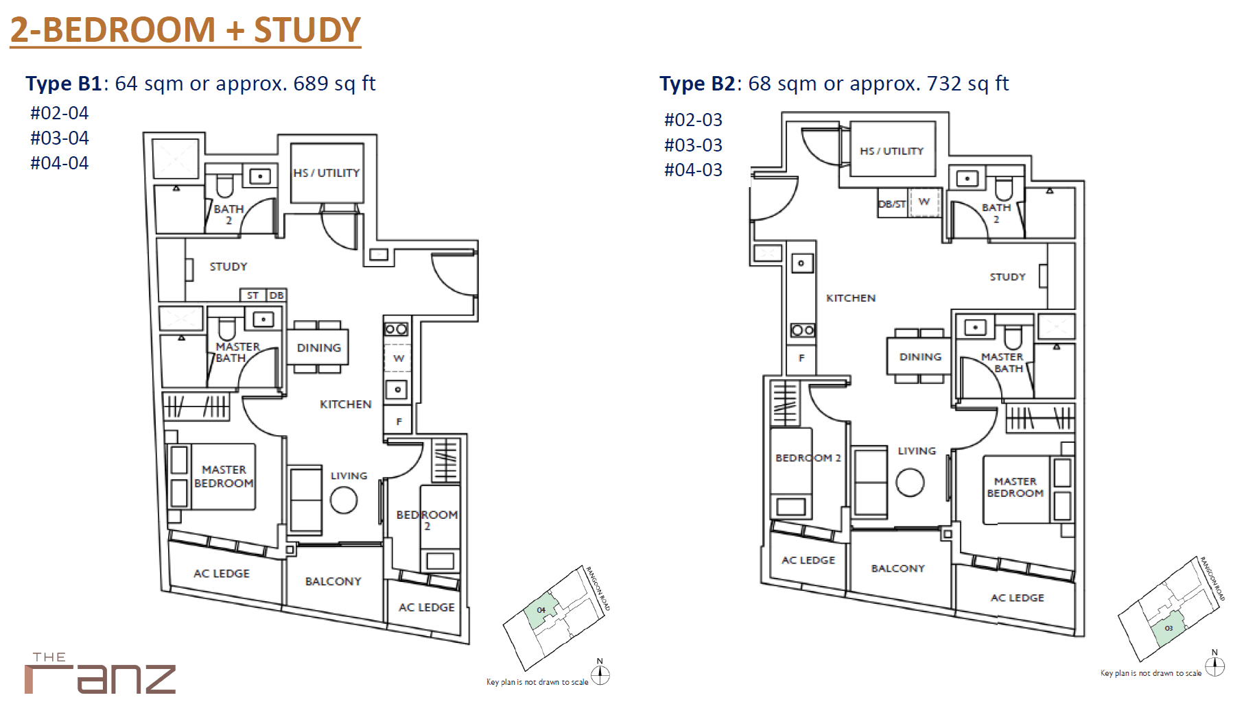 The Ranz 2 Bedroom + Study B2