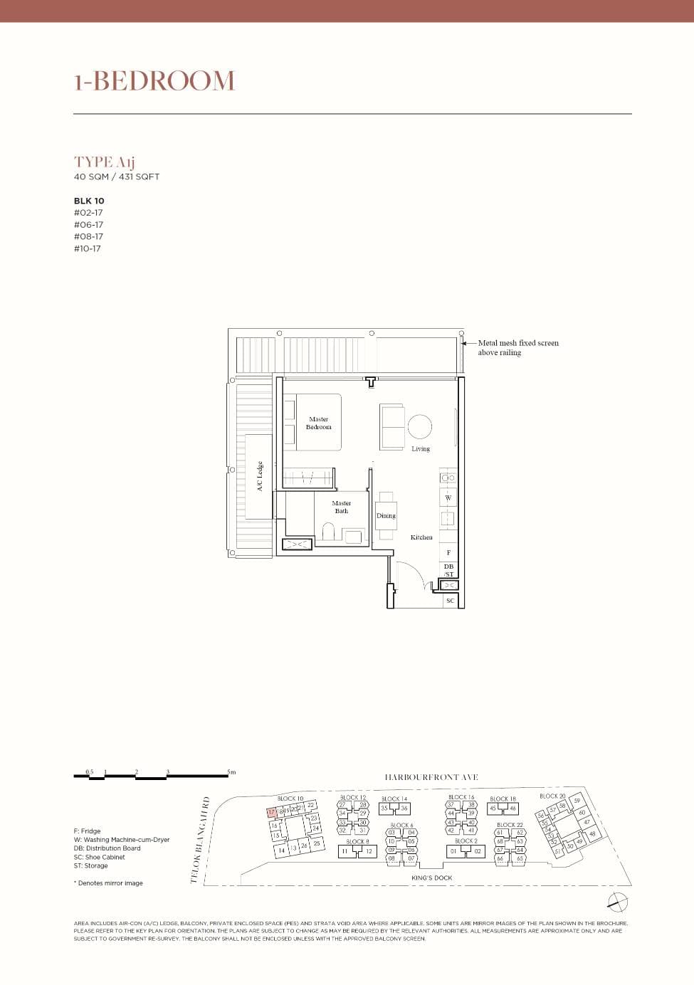 The Reef at King's Dock 1BR A1j