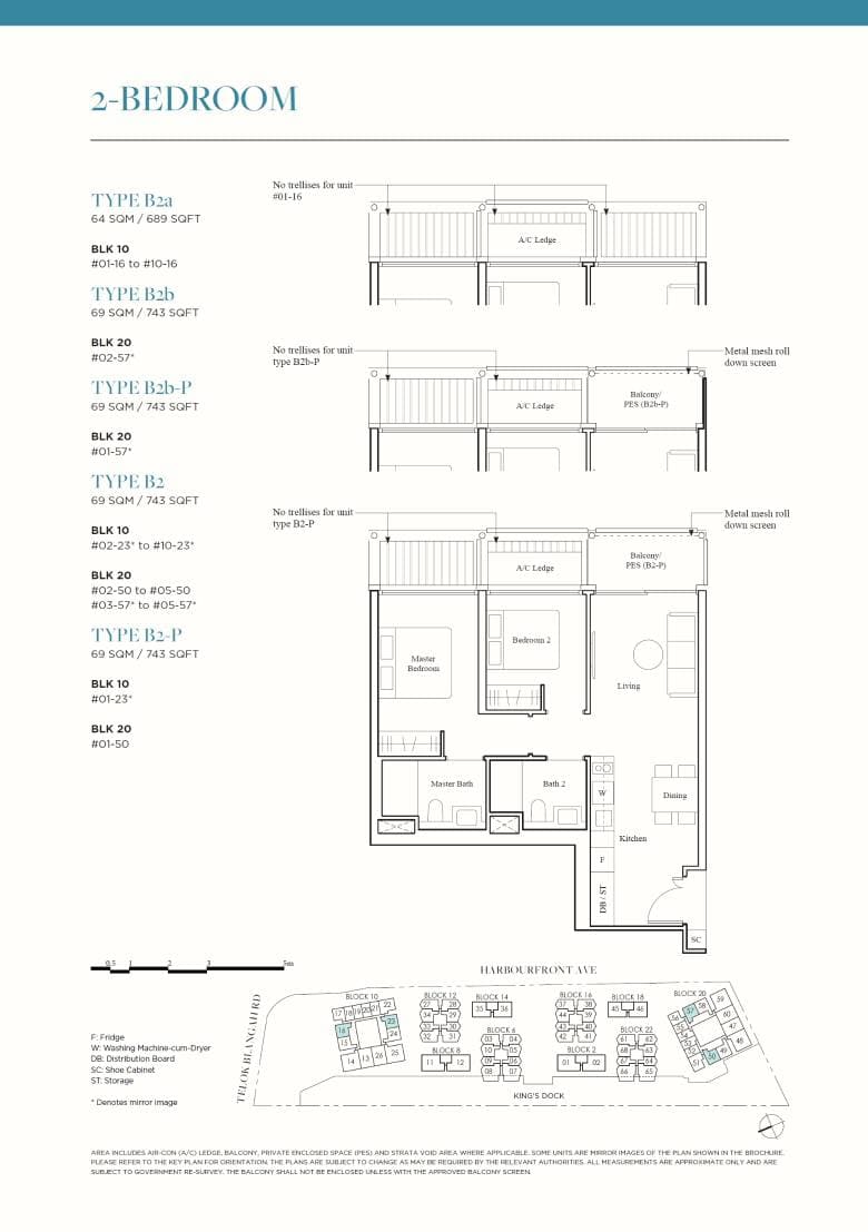 The Reef at King's Dock 2BR B2
