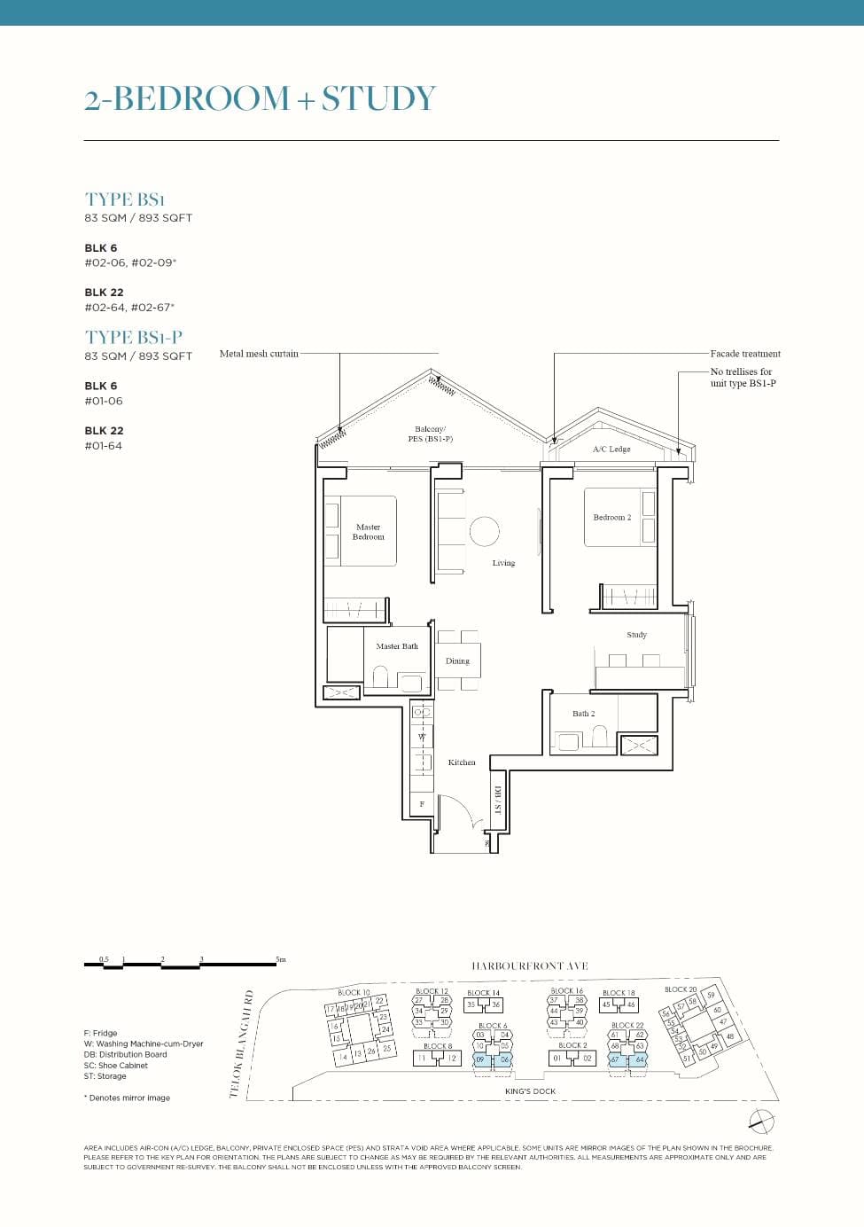 The Reef at King's Dock 2BR + S BS1