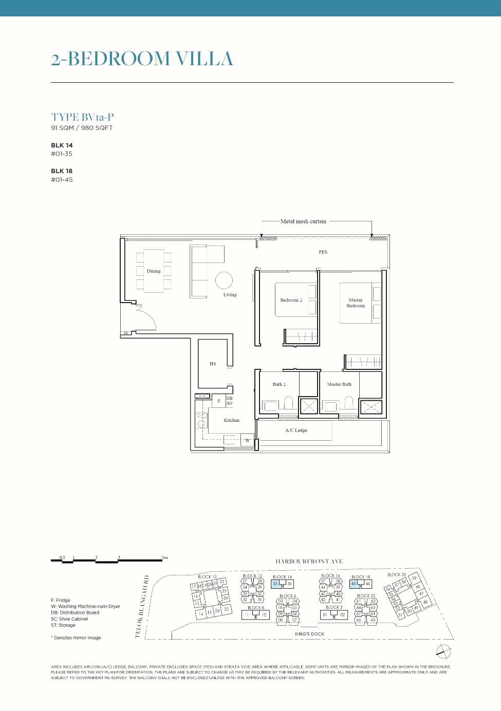 The Reef at King's Dock 2BR Villa BV1a-P