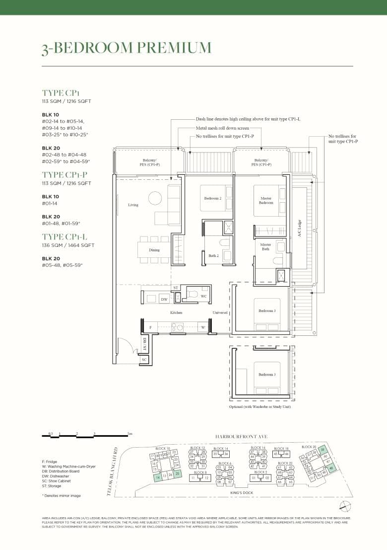 The Reef at King's Dock 3BR Premium CP1-L