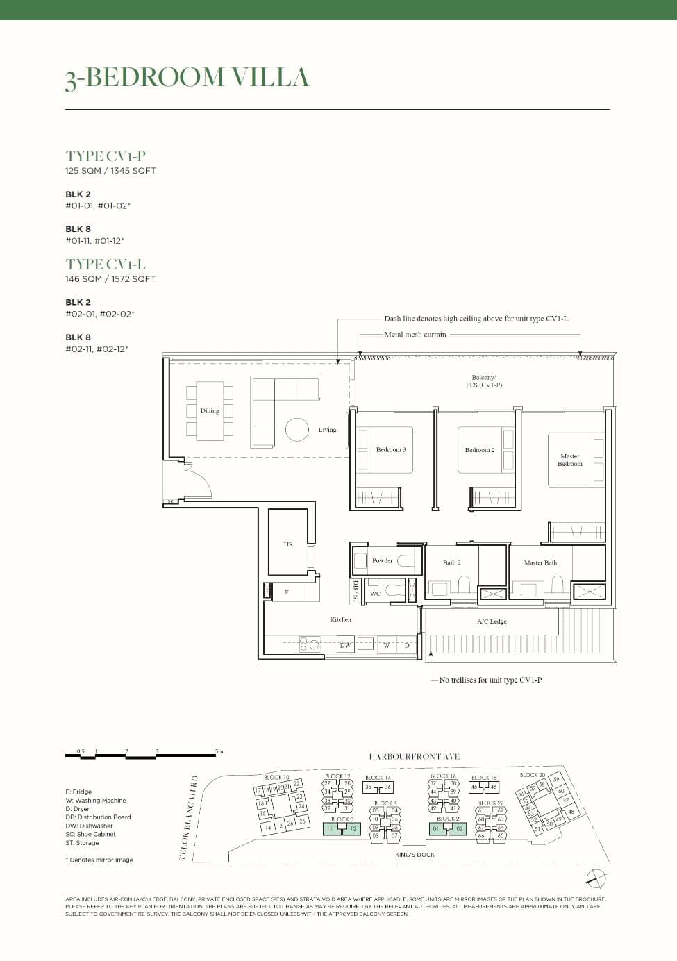 The Reef at King's Dock 3BR Villa CV1-L