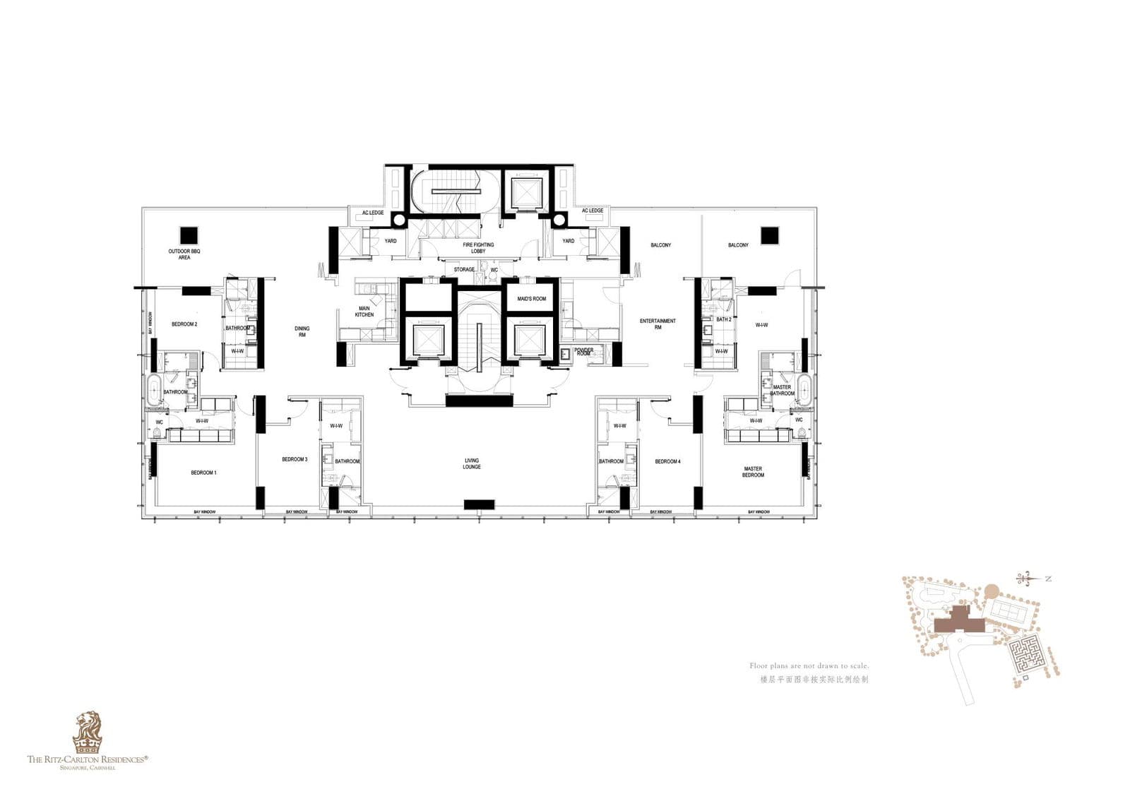 The Ritz-Carlton 6-bedroom Mega Bedroom