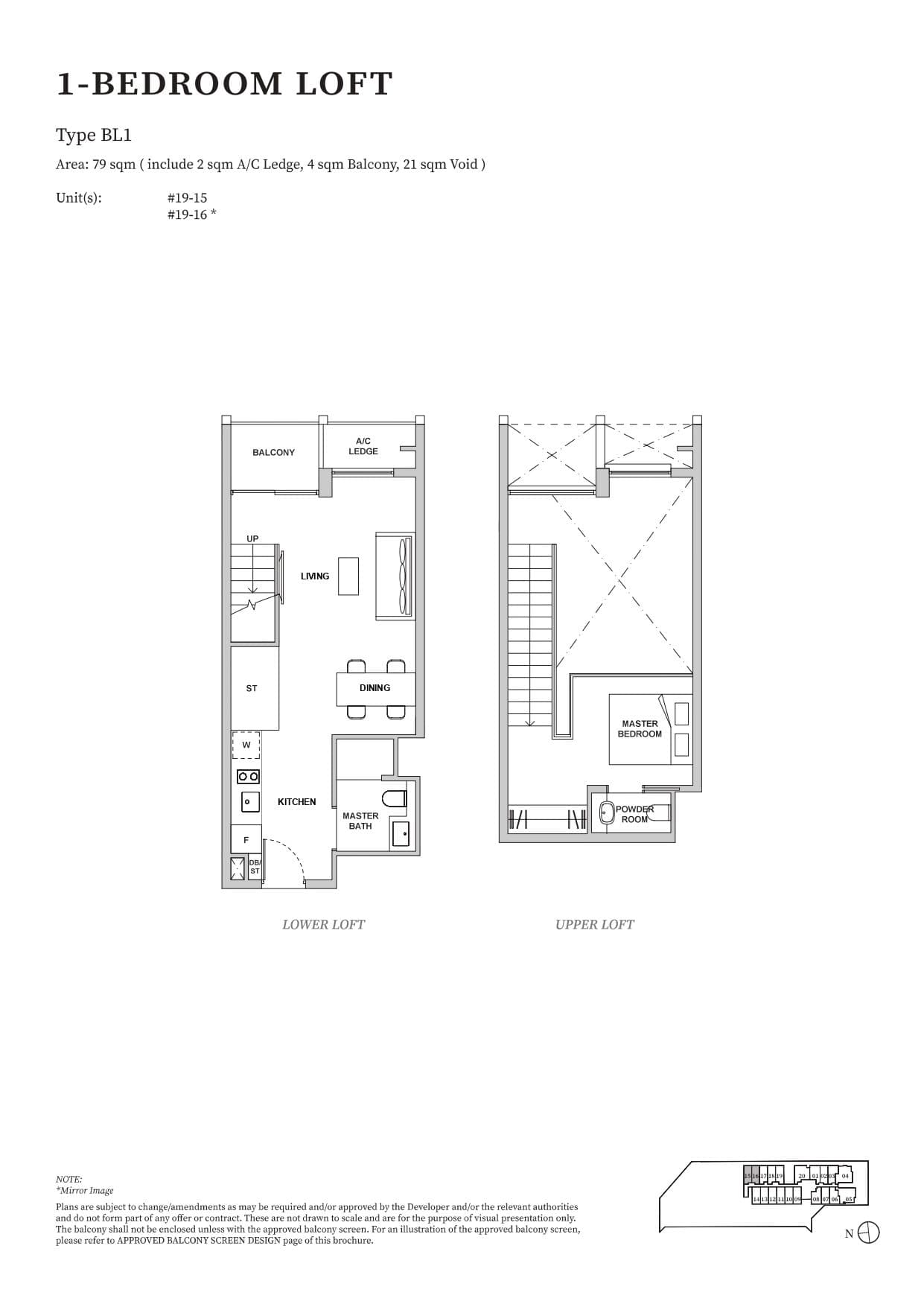 TMW Maxwell 1 Bedroom Loft BL1