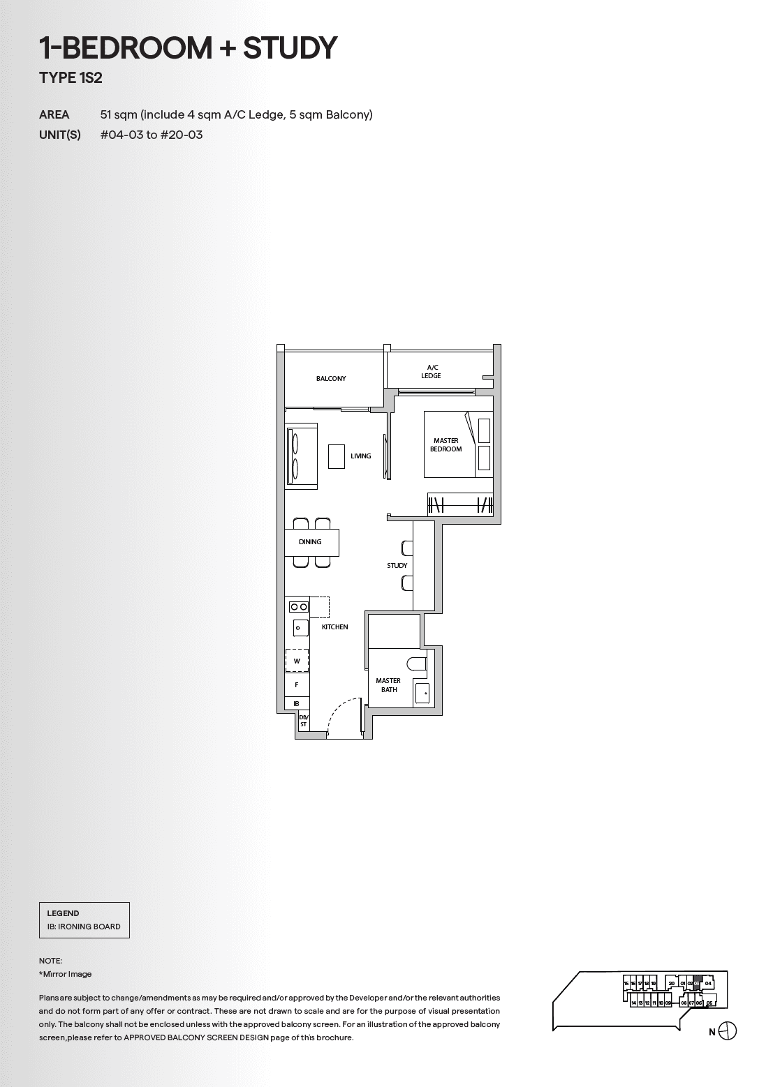 TMW Maxwell 1 Bedroom + Study 1S2